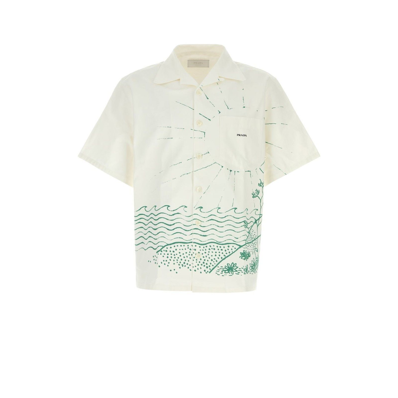 Prada PRADA White Poplin Shirt New & Authentic (Men's size:L;) Size US L / EU 52-54 / 3 - 1 Thumbnail