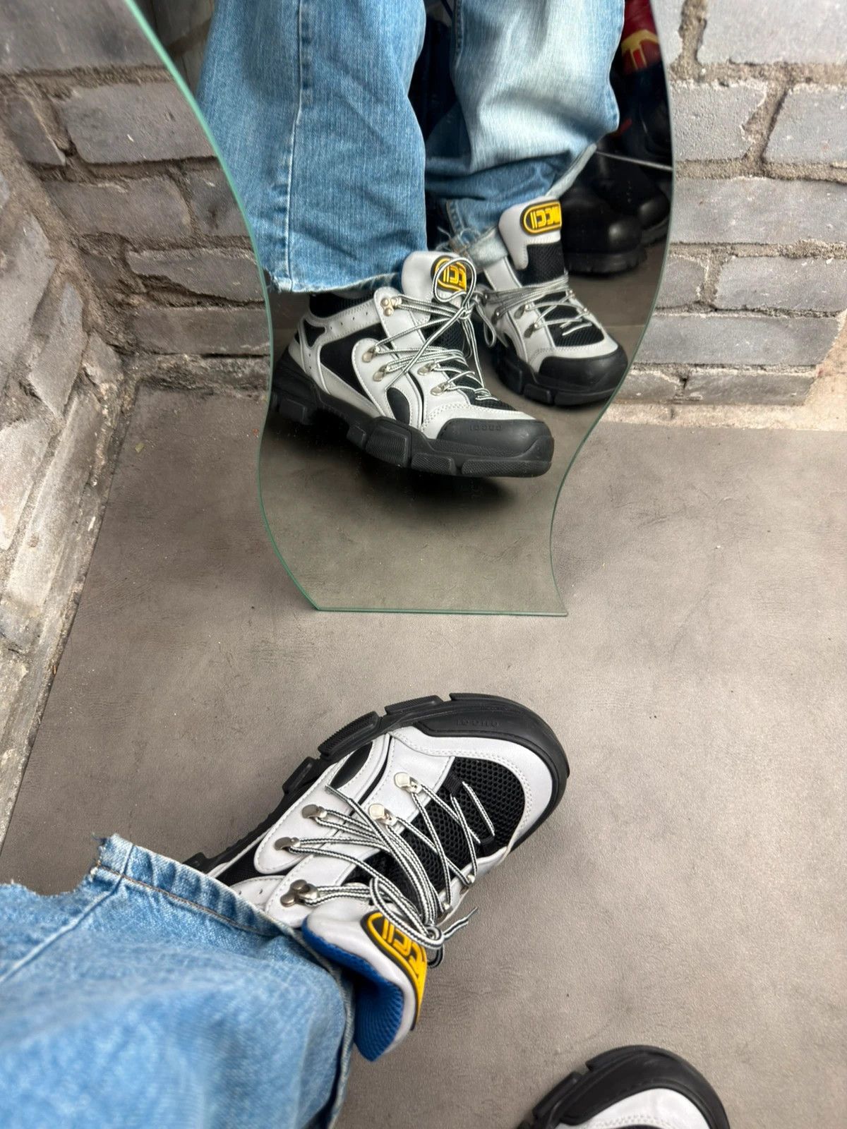 Gucci Gucci Silver Flashtreck sneakers size 43 with box Size US 10 / EU 43 - 7 Thumbnail