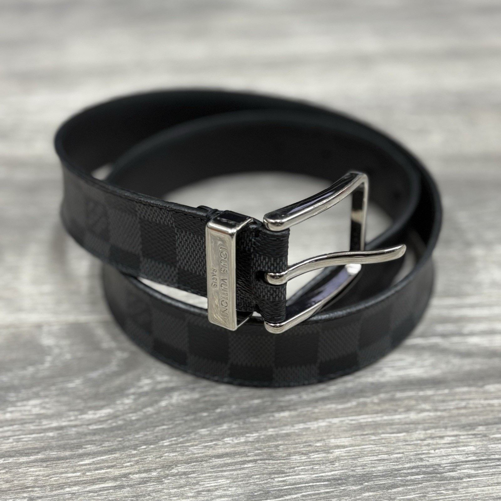 Louis Vuitton Louis Vuitton Pont Neuf 35mm Belt ' Damier Graphite ' Size ONE SIZE - 1 Thumbnail