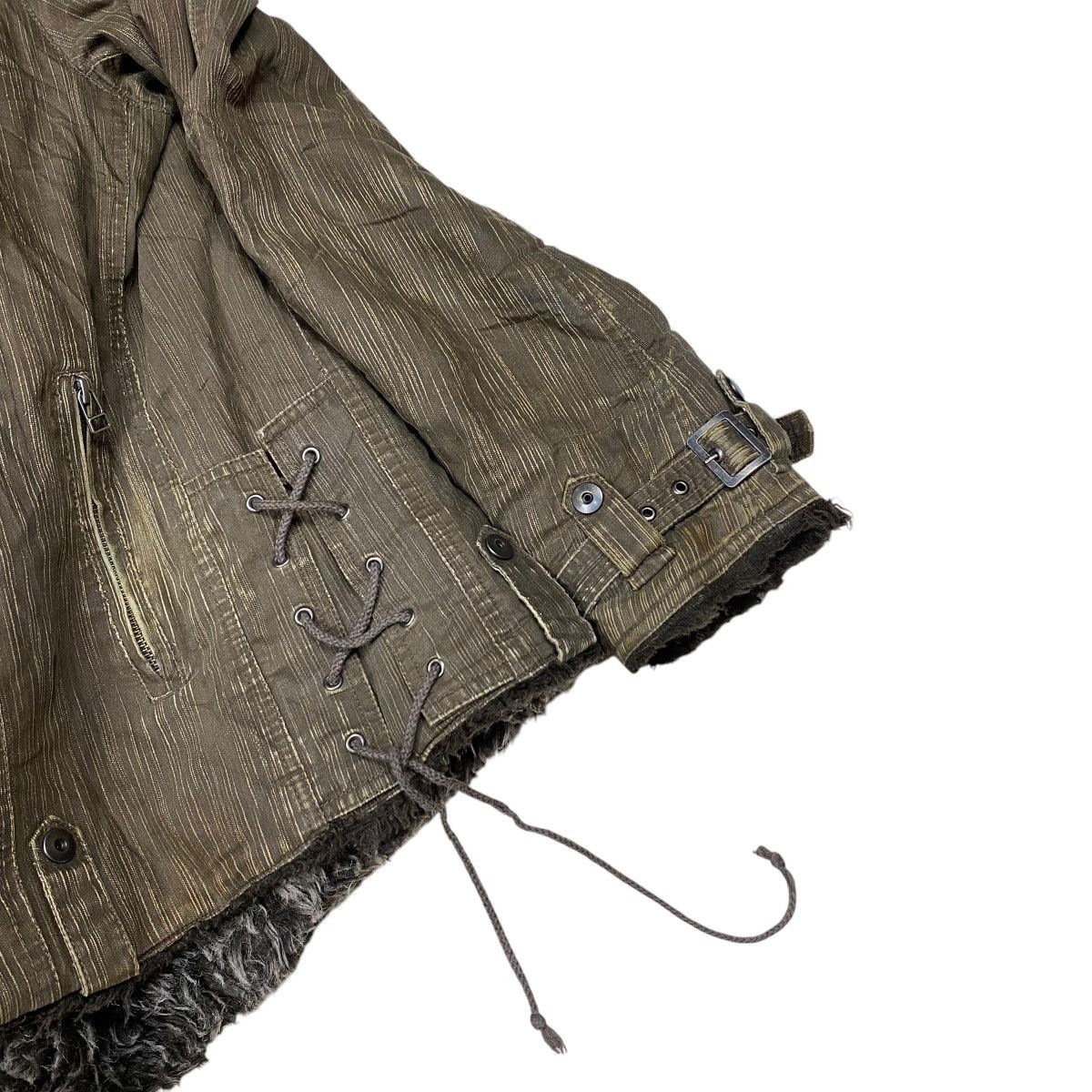 If Six Was Nine × Japanese Brand × Mossimo Mossimo Fur Bikers Denim Jacket Size US L / EU 52-54 / 3 - 7 Thumbnail