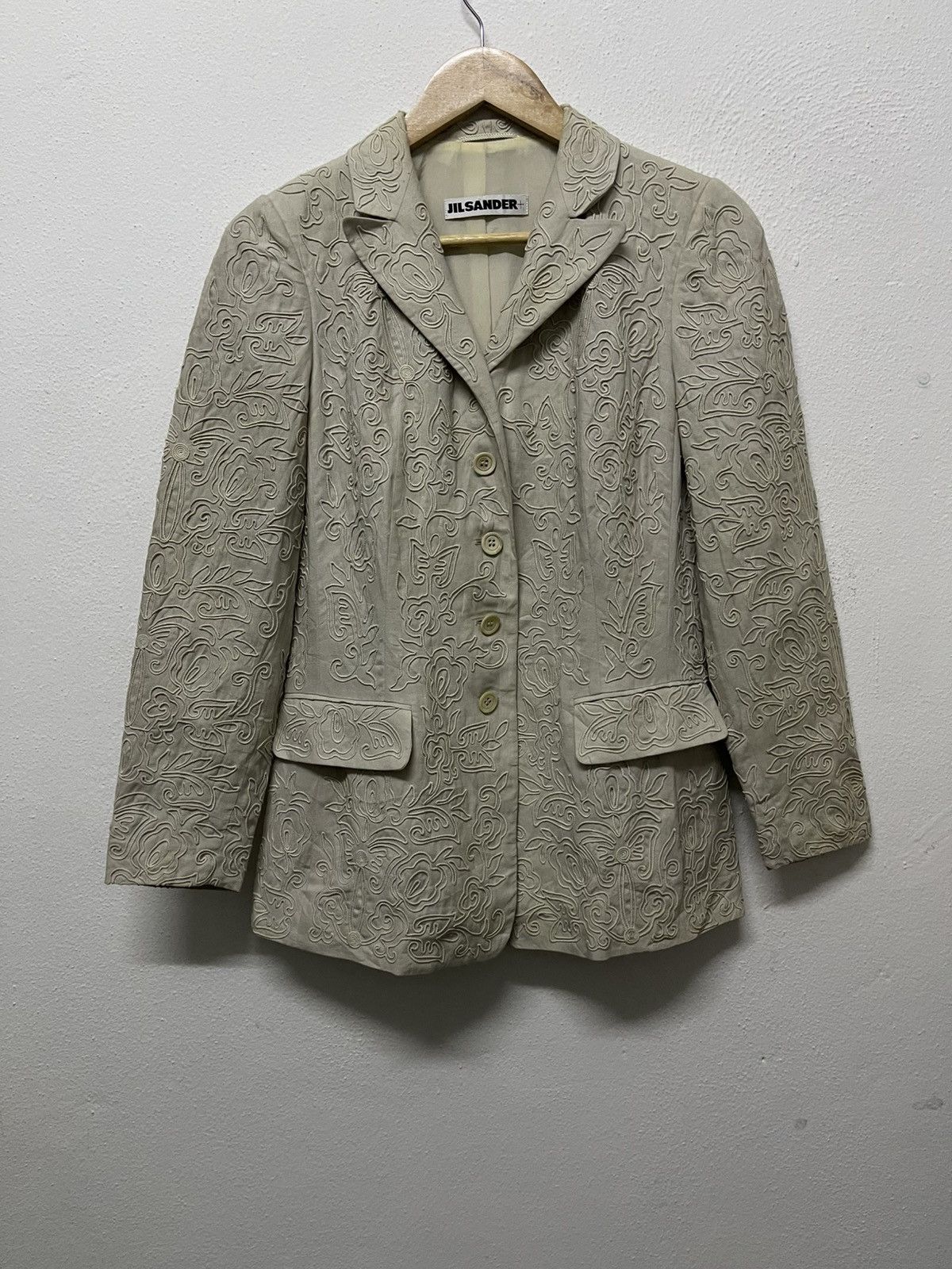 Jil Sander 1990s JIL SANDER EMBROIDERED FORMAL SUIT RARE DESIGN Size XS / US 0-2 / IT 36-38 - 1 Thumbnail