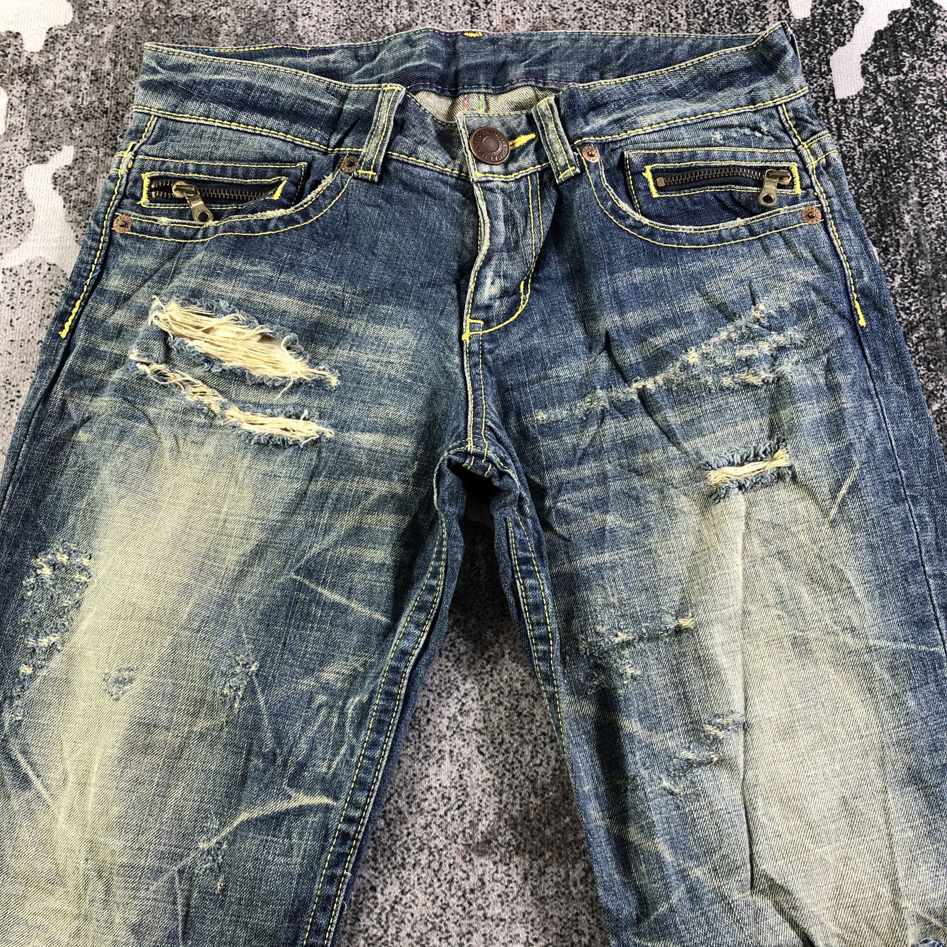 Japanese Brand Japanese CO&LU Jeans Faded Distressed Denim KJ2974 Size US 28 / EU 44 - 3 Thumbnail