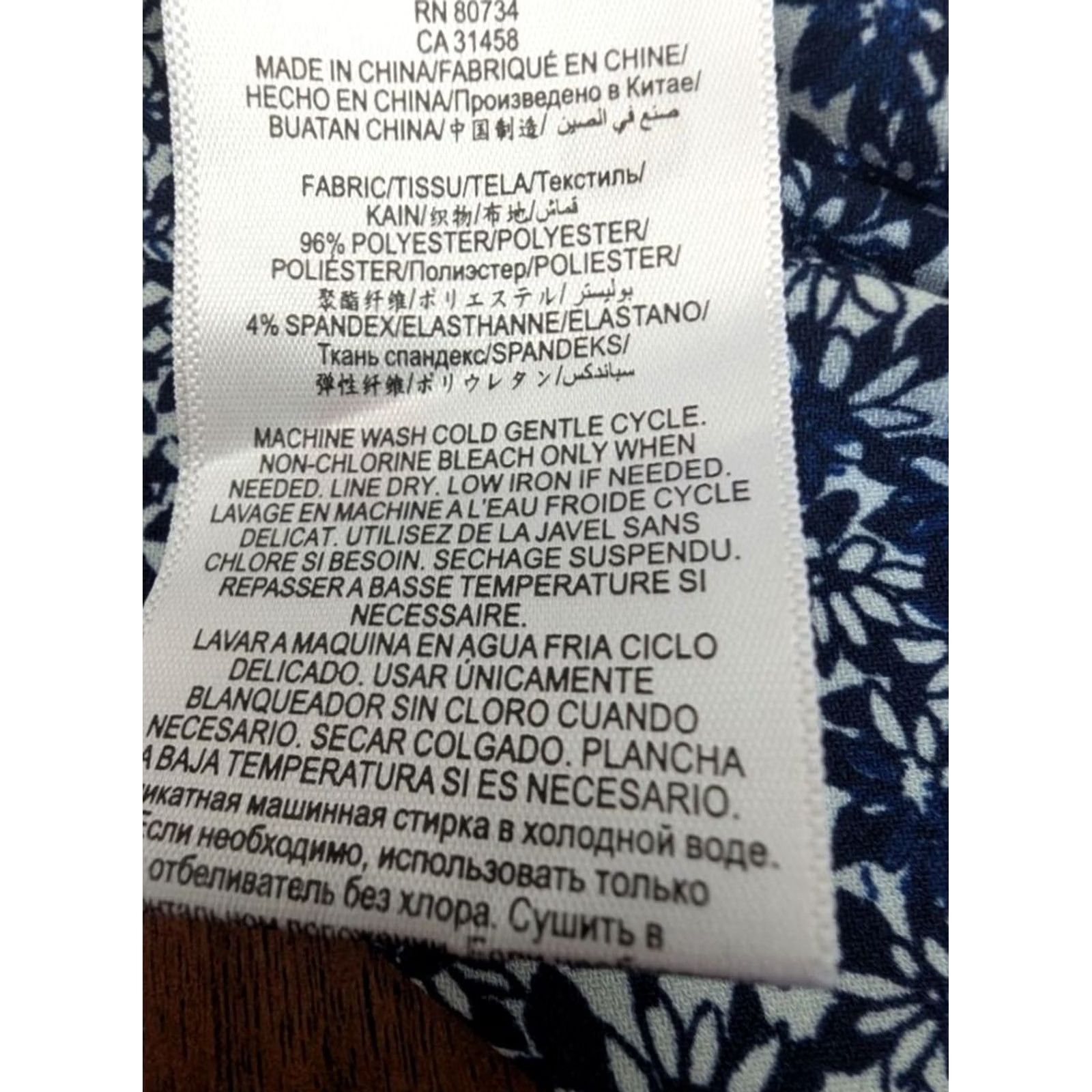 BCBGeneration BCBGeneration Blue White Floral Square Neck Fit Flare Dress L Knee Length Women’s Casual Party/Cocktail Size L / US 10 / IT 46 - 6 Thumbnail