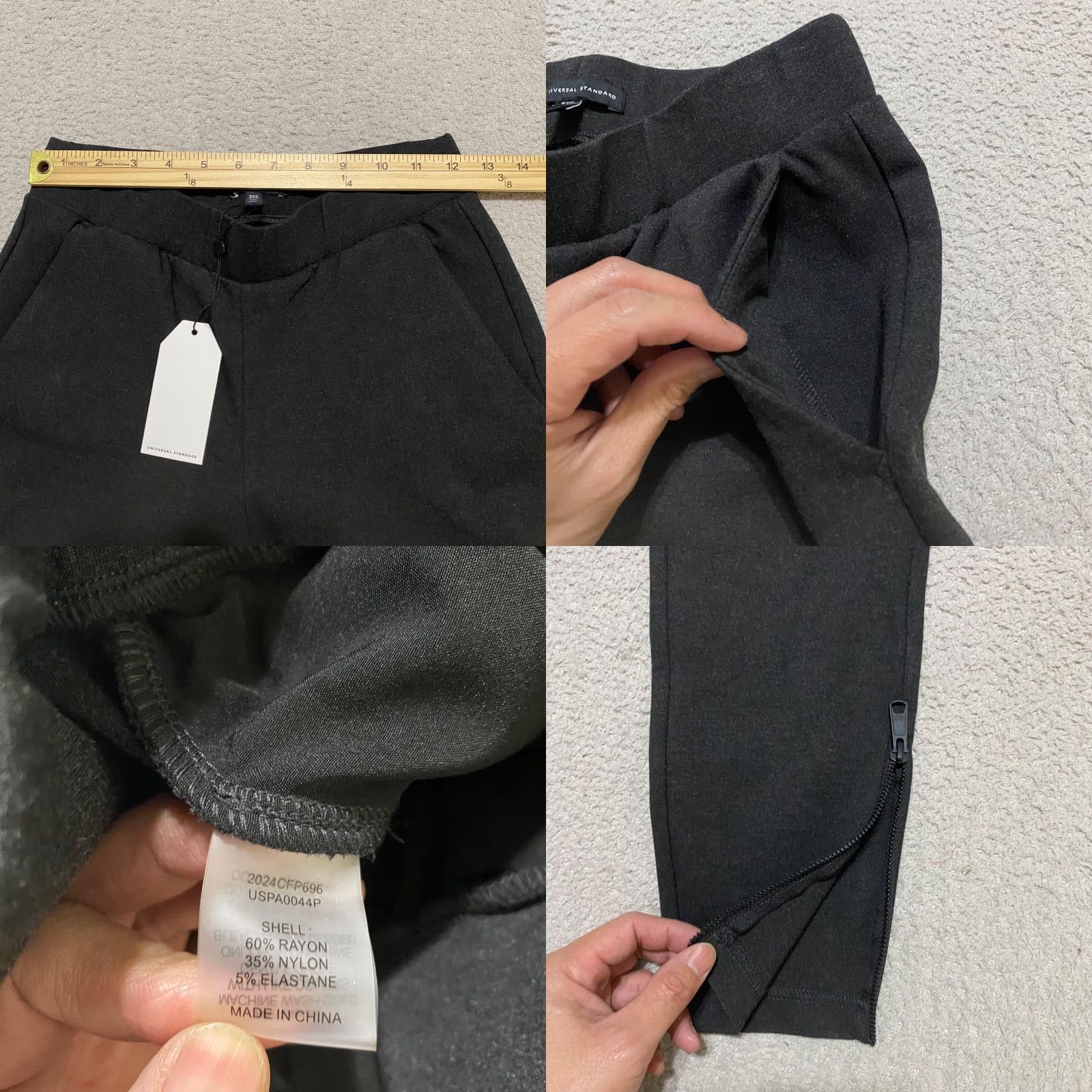 Vintage Universal Standard Pants MorO Ponte Skinny Gray 3XS US 4 Women's Pocket Flat Front Inseam 26 in Spring Fall Dress Pants Mens Womens Boys Girls Size 27" / US 4 / IT 40 - 8 Thumbnail