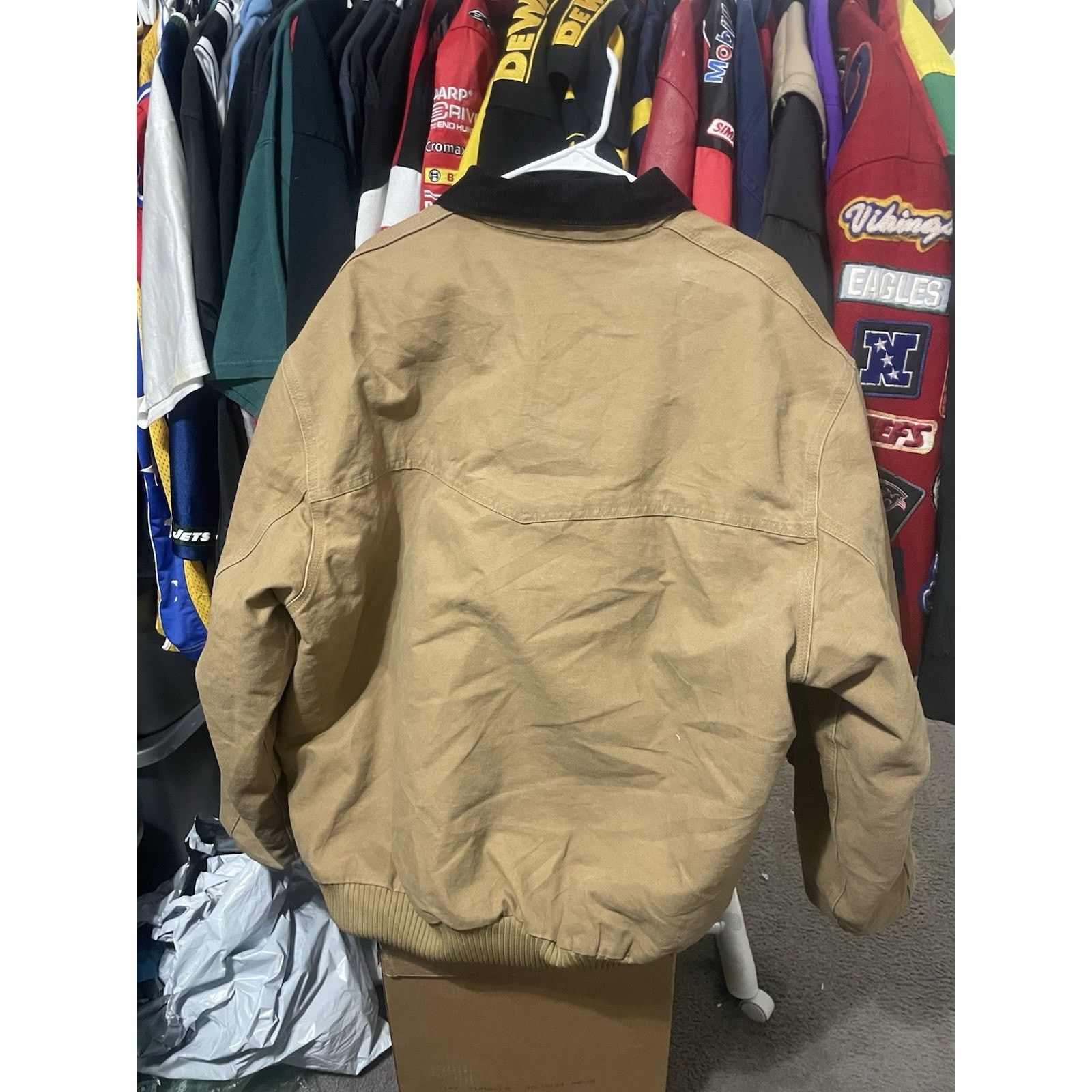 Carhartt Size 2XL-Carhartt Santa Fe Jacket Quilt Lined J14 tan Bomber Size US XXL / EU 58 / 5 - 2 Thumbnail