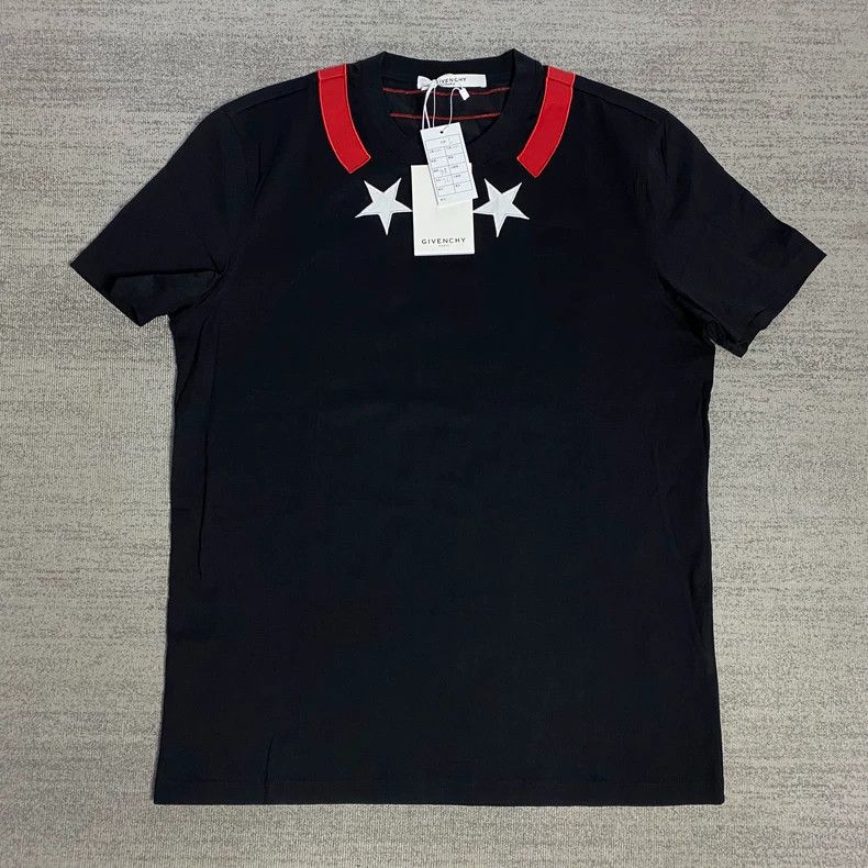 Givenchy Black Collar Five-Star Short Sleeve