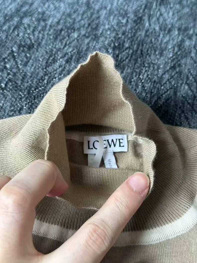 Loewe LOEWE Light brown high collar knit top Size S / US 4 / IT 40 - 2 Thumbnail