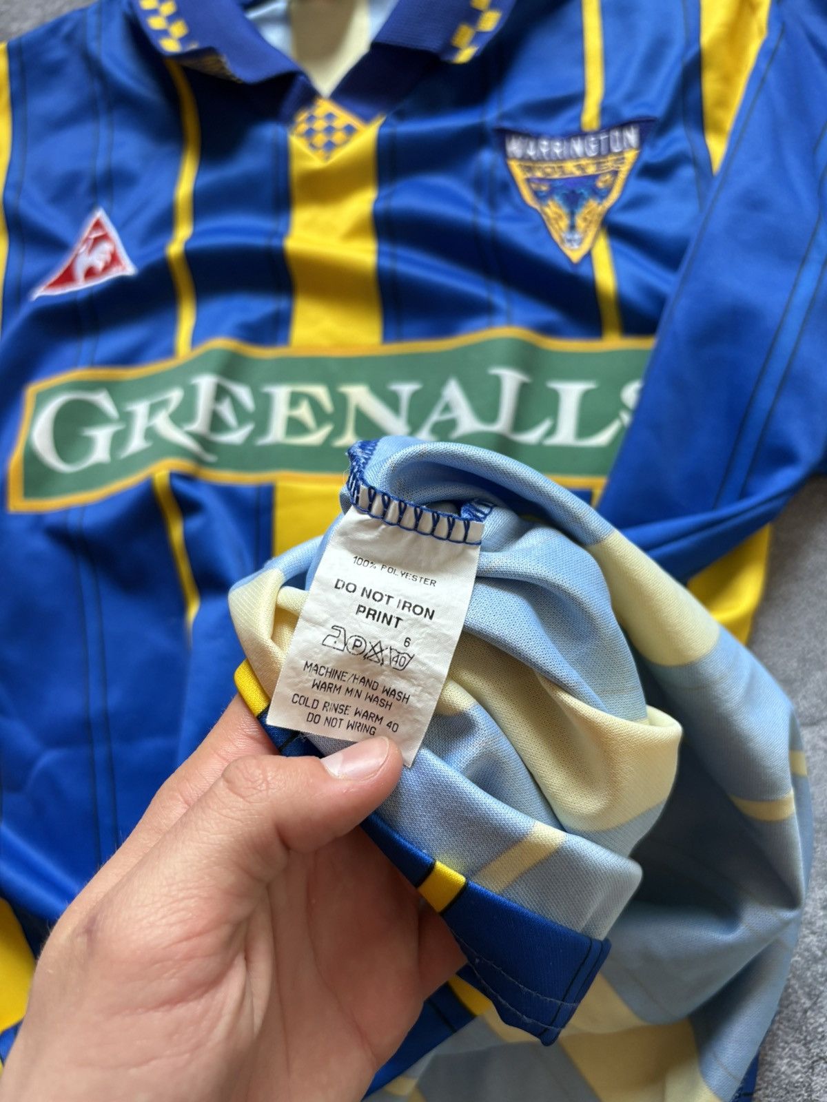 Le Coq Sportif 1997/98 Warrington Wolves Vintage Rugby Soccer Jersey Rare Size US M / EU 48-50 / 2 - 7 Thumbnail