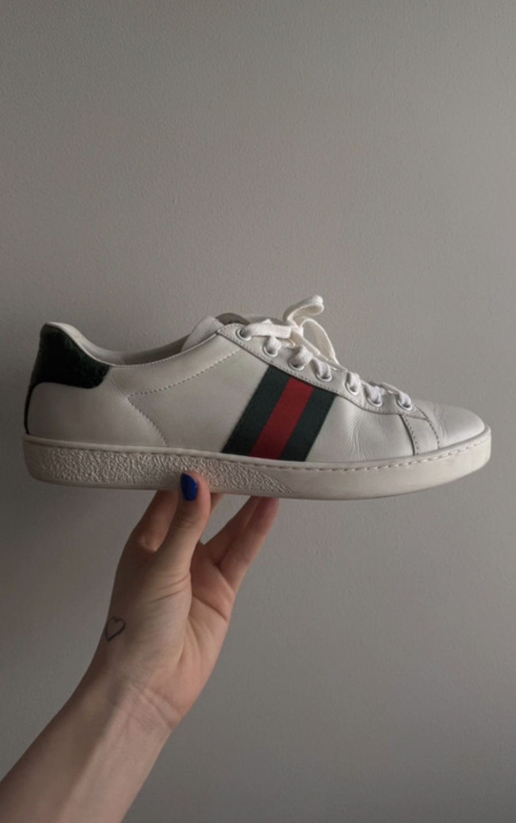 Gucci Gucci white ace sneakers Size US 7.5 / IT 37.5 - 1 Thumbnail