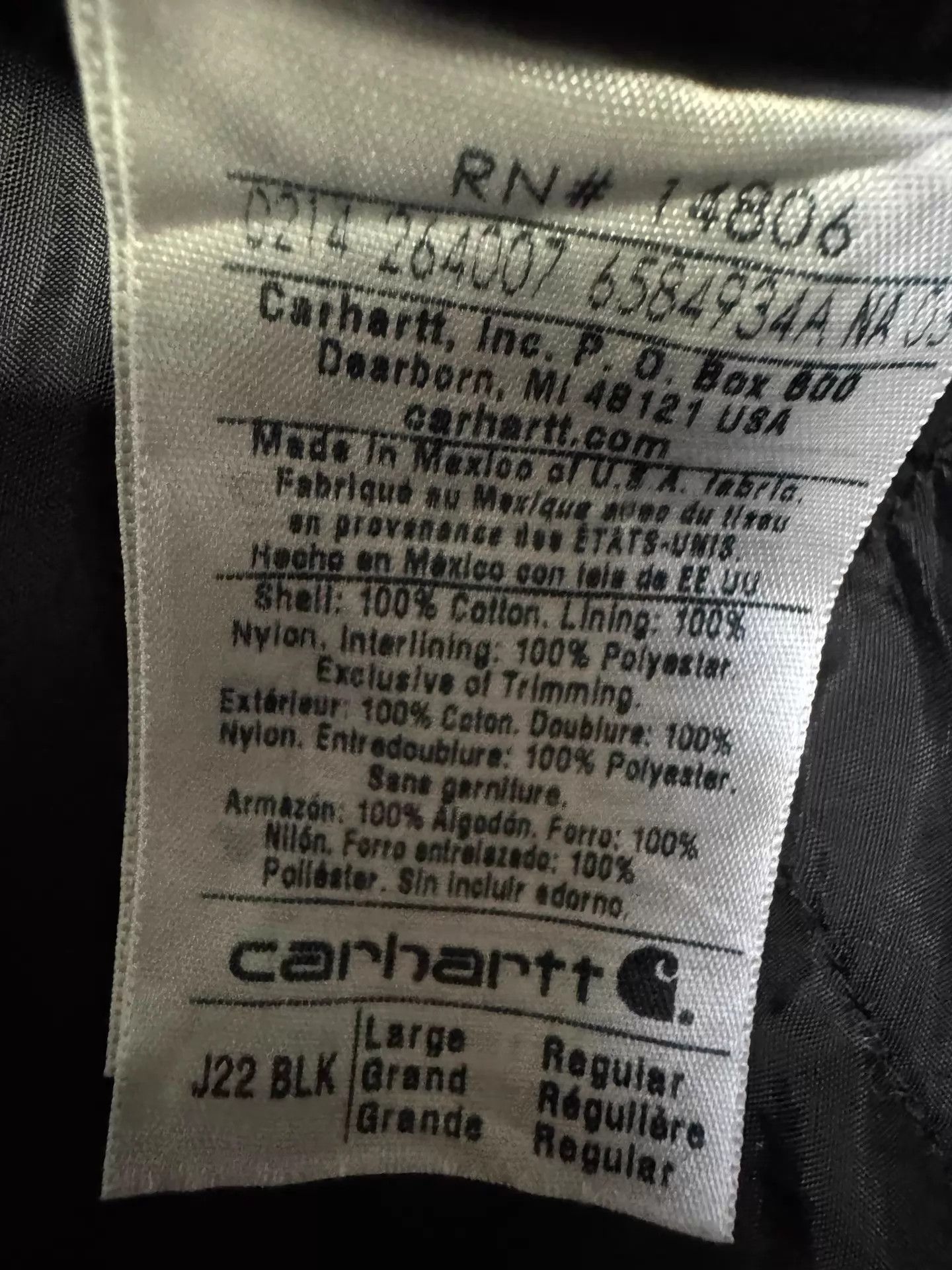 Carhartt Carhartt J22 Vintage Black L Work Jacket Size US L / EU 52-54 / 3 - 9 Thumbnail