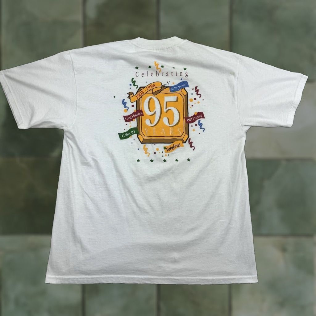 Hanes Vintage Pond Branch Telephone Shirt Adult Large White 95th Anniversary Promo 90s Size US L / EU 52-54 / 3 - 1 Thumbnail
