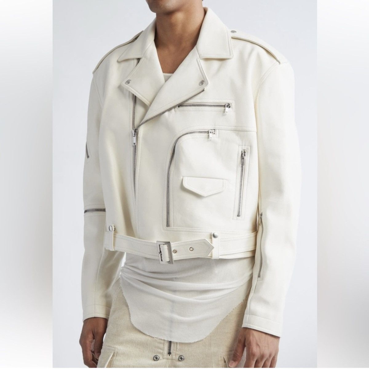 Rick Owens Rick Owens Concordians cropped Bauhaus stooges Albino Jacket Size US L / EU 52-54 / 3 - 2 Thumbnail