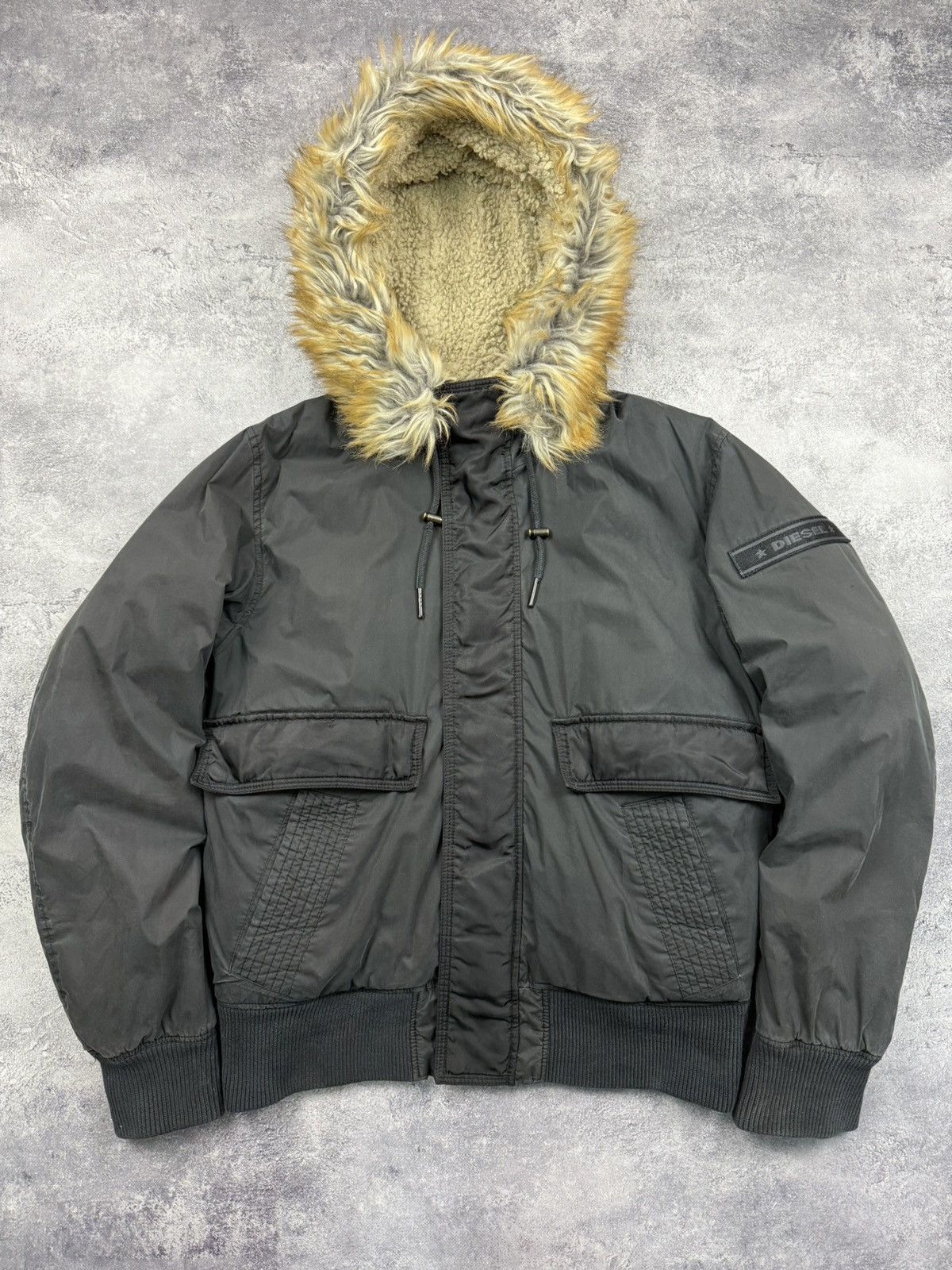 Diesel Diesel Y2K Fur Mohair Puffer Bomber Jacket Size US L / EU 52-54 / 3 - 1 Thumbnail
