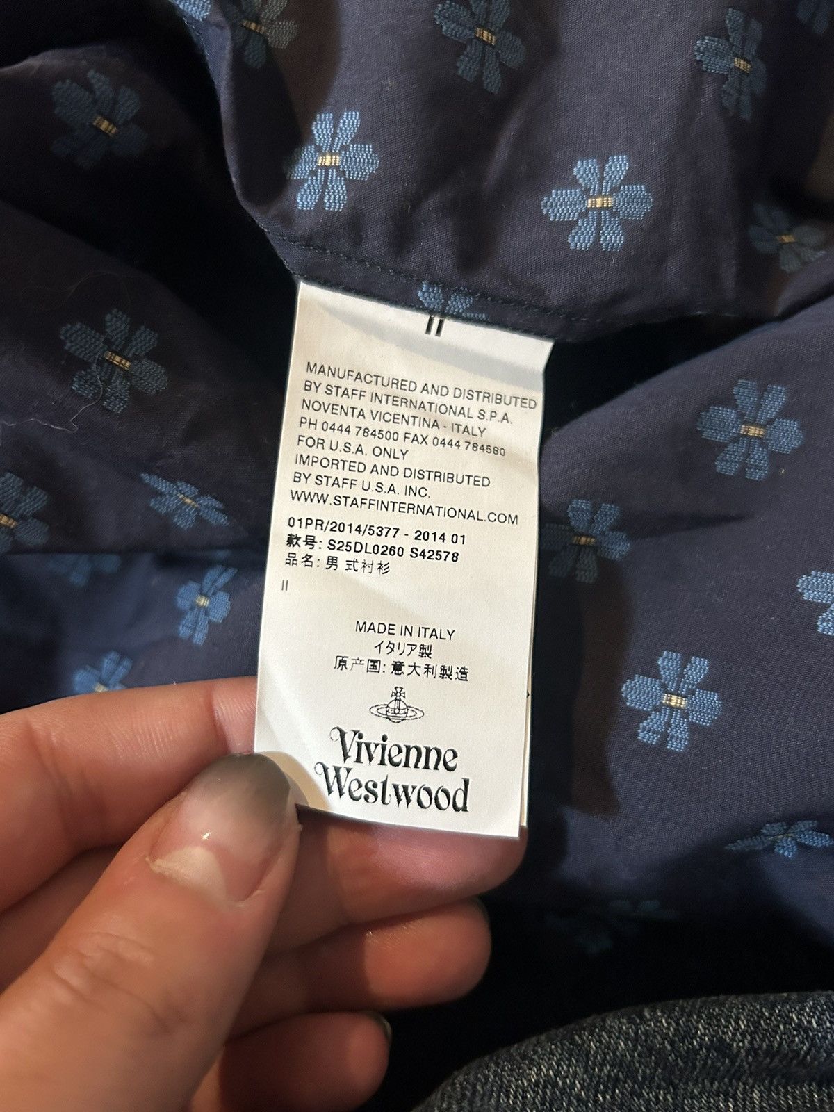 Vivienne Westwood NWT! Tufted Floral Print Logo Button Up Size US M / EU 48-50 / 2 - 6 Thumbnail