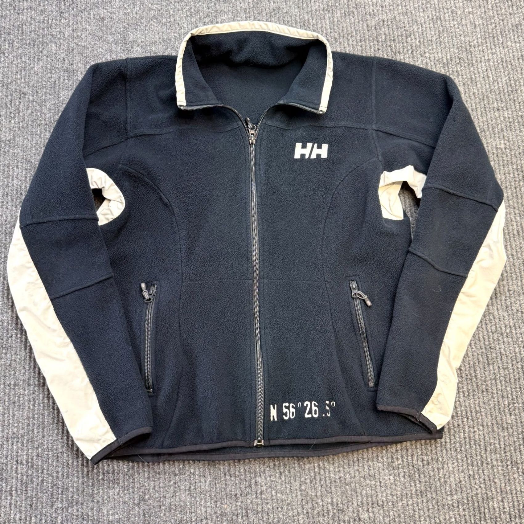 Helly Hansen Helly Hansen Jacket Women M Navy Blue White Fleece Full Zip Pockets Travel Casual Size M / US 6-8 / IT 42-44 - 2 Thumbnail