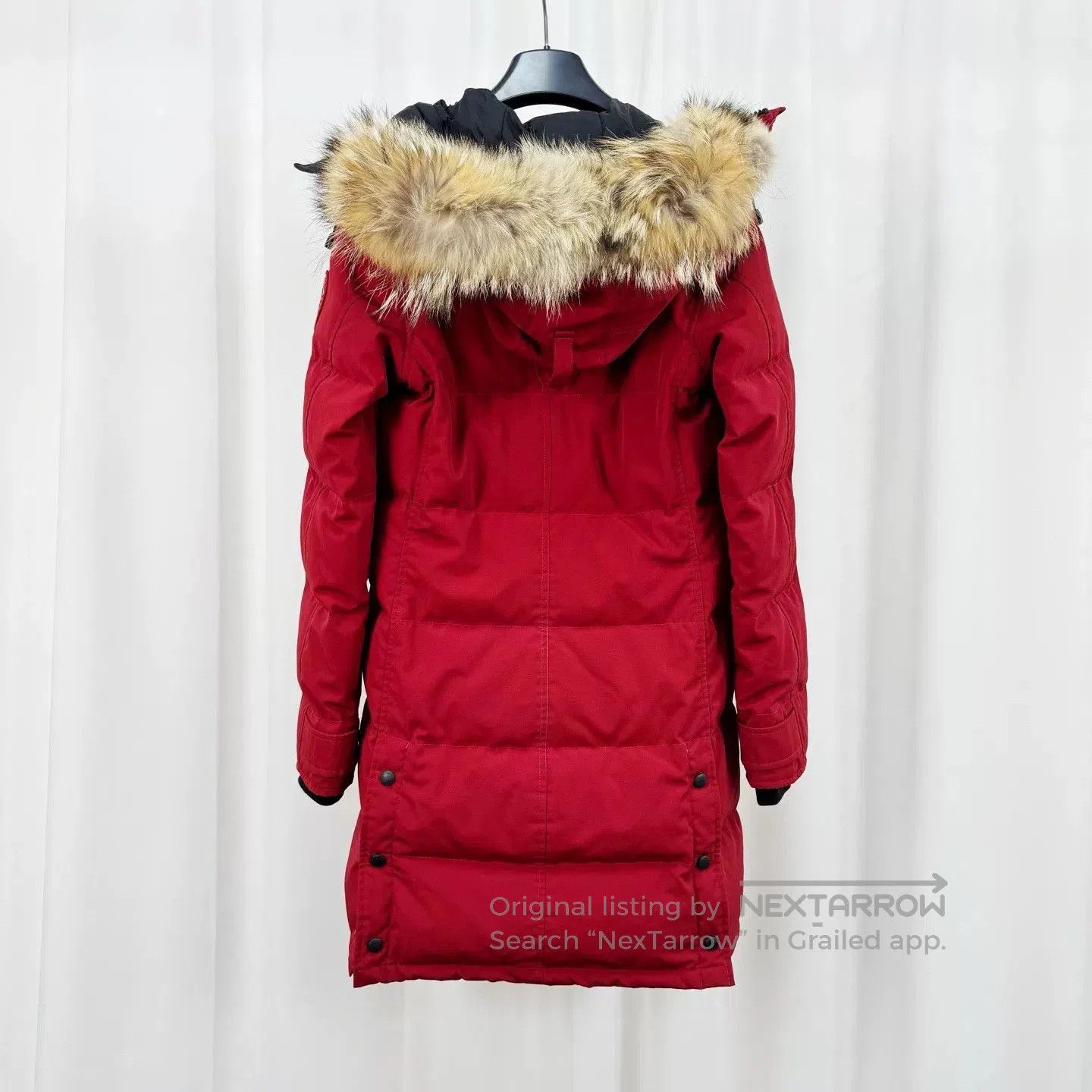 Canada Goose Canada Goose Red Mid-Length Hooded Down Jacket. Size XS / US 0-2 / IT 36-38 - 2 Thumbnail