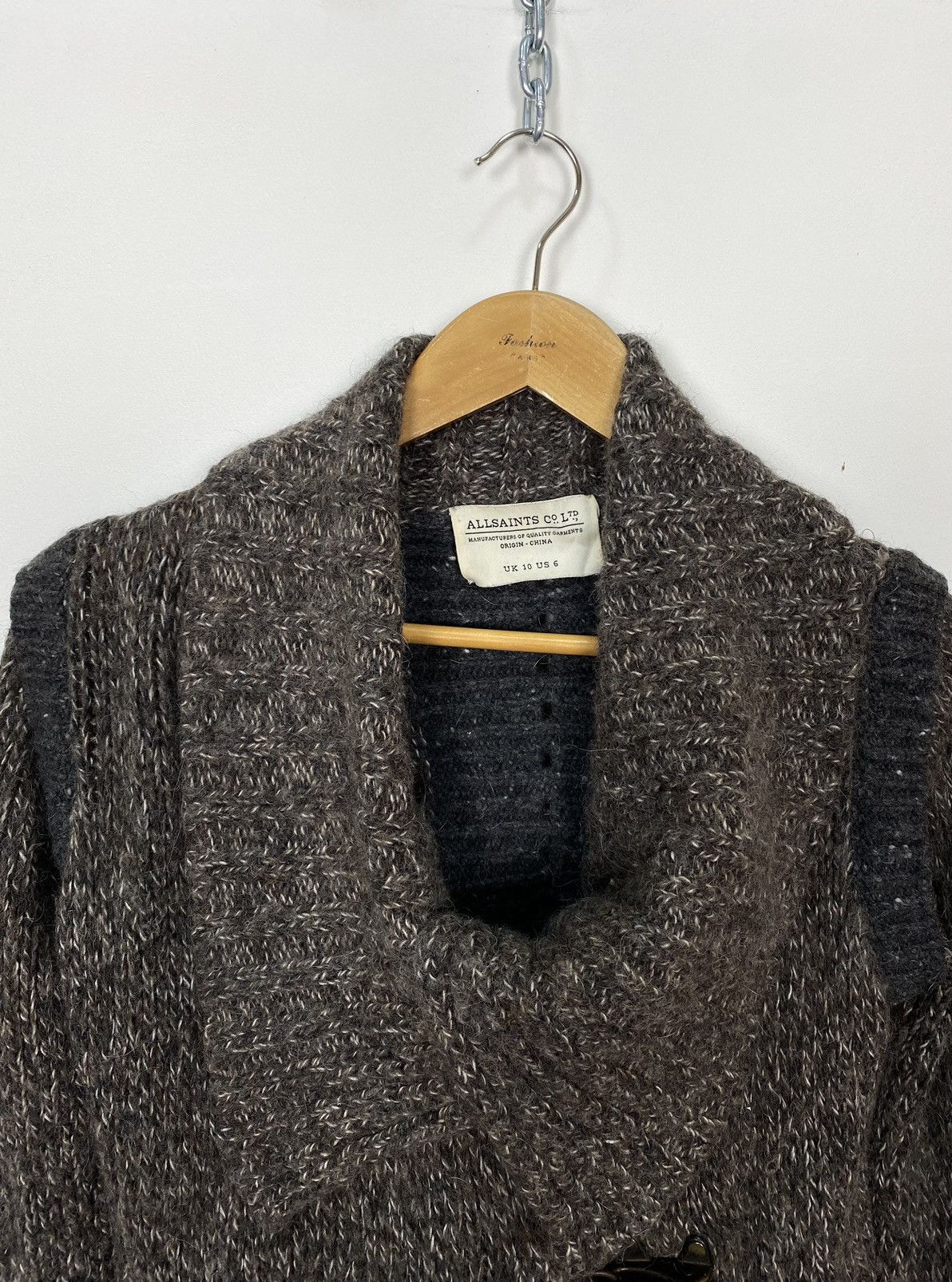 Allsaints AllSaints Women’s Wool Cardigan Sweater Jacket Size UK10 US6 Size M / US 6-8 / IT 42-44 - 2 Thumbnail