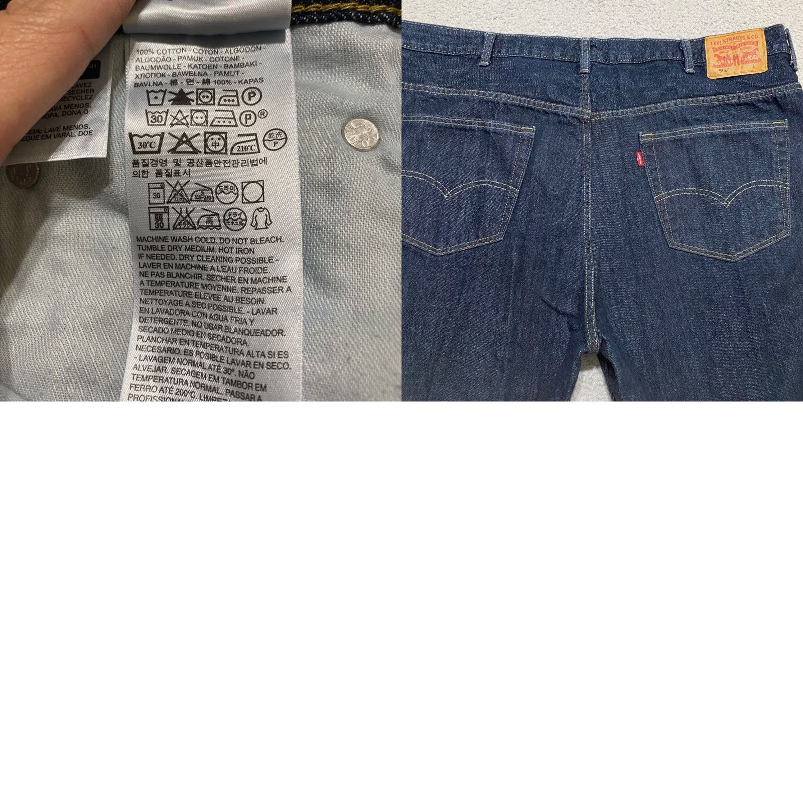 Levi's Levi's 559 Jeans Mens 48x29 Blue Denim Relaxed Straight Dark Wash High Rise Vintage No Size US 32 / EU 48 - 9 Thumbnail