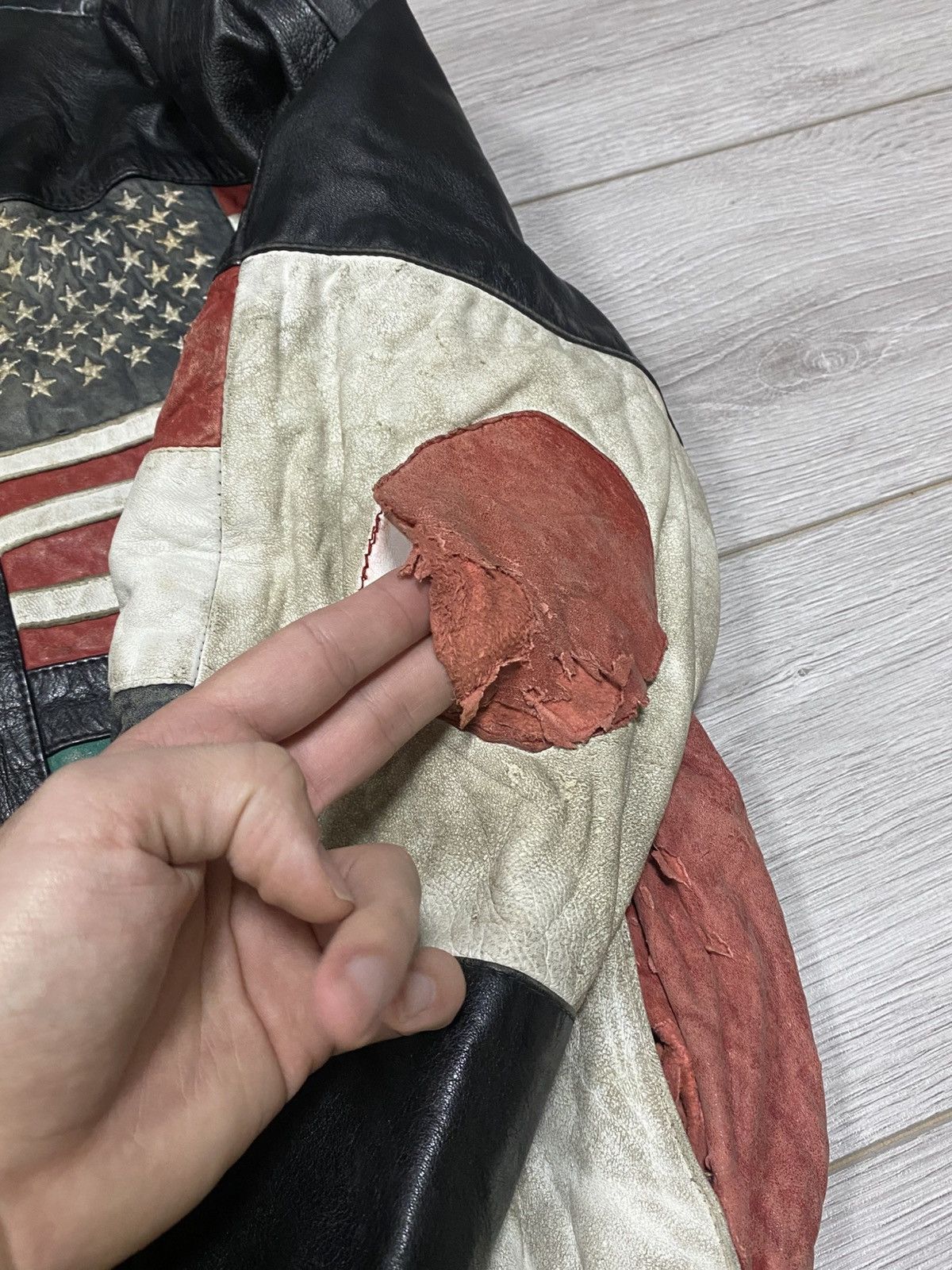 Other A.D.A World Flags Leather Jacket distressed Size US M / EU 48-50 / 2 - 8 Thumbnail