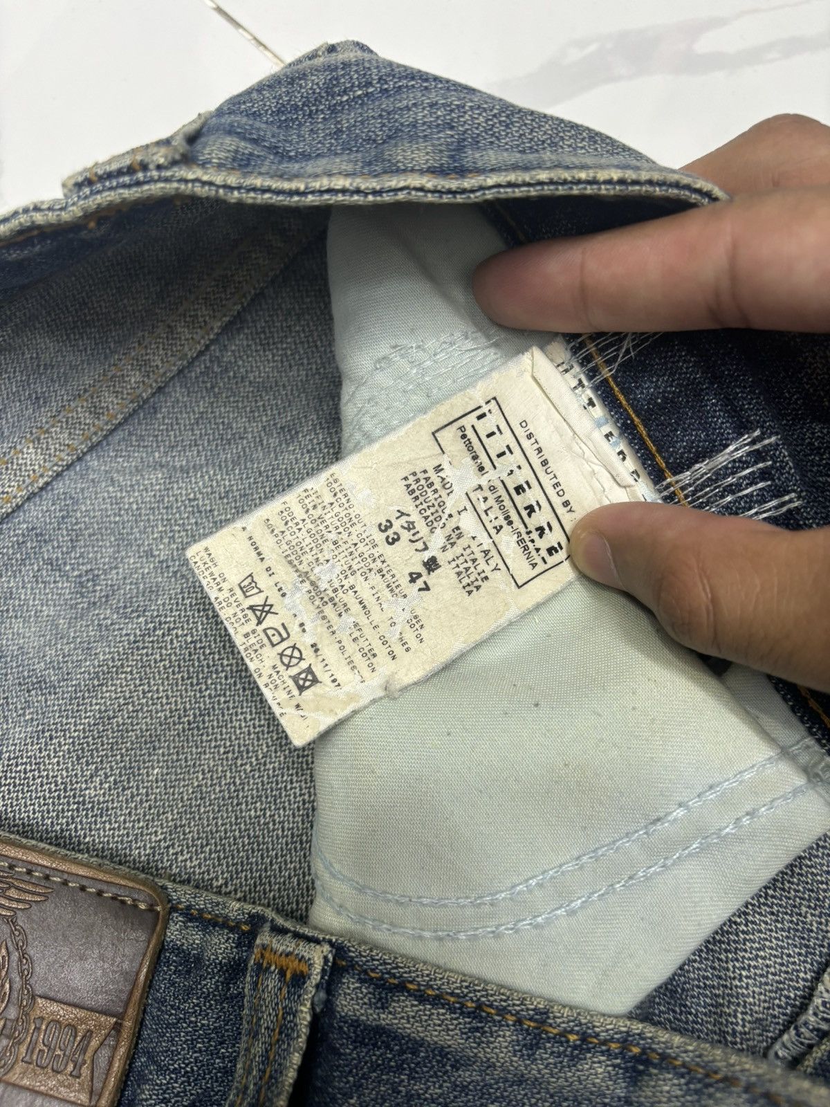 Dolce & Gabbana × If Six Was Nine × Le Grande Bleu (L.G.B.) 🐎 DOLCE & GABBANA ARMY BATTALION DISTRESSED DENIM JEANS Size US 34 / EU 50 - 13 Thumbnail