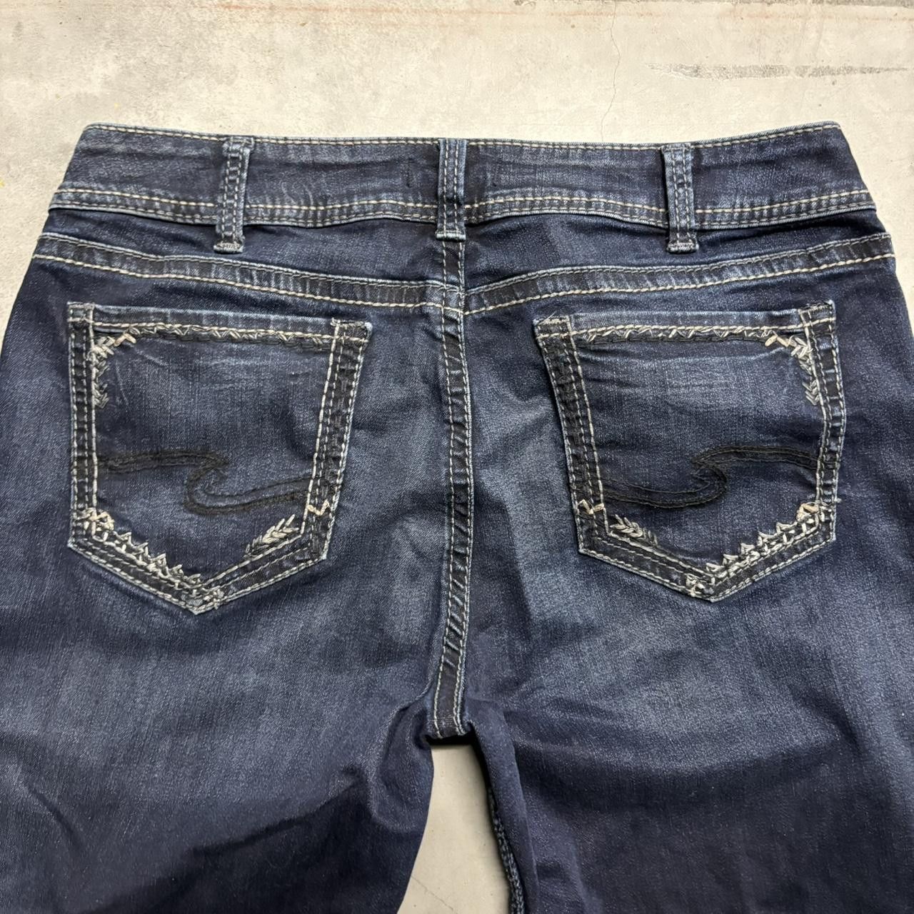 Silver Jeans Co. × Vintage Crazy Vintage Y2K/2000s Baggy Dark Wash Denim Jeans! Size US 34 / EU 50 - 5 Thumbnail