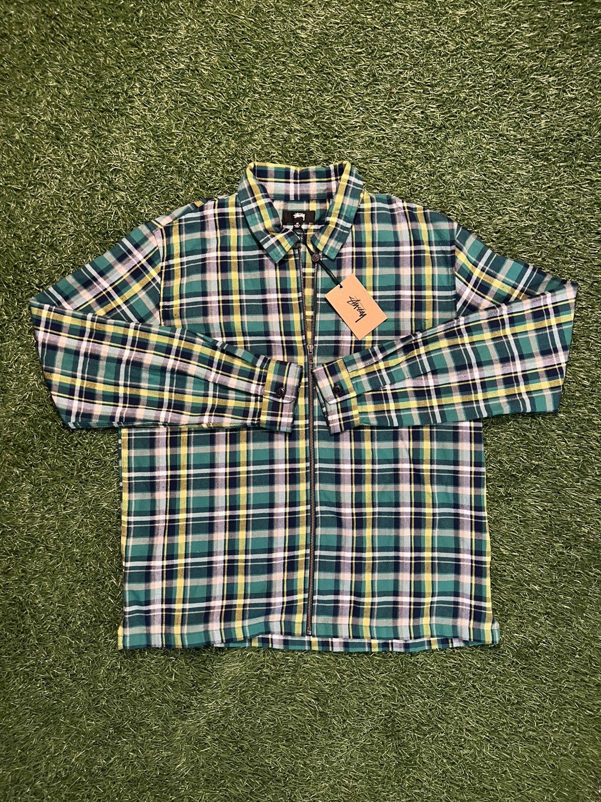 Stussy Zip Up Flannel | Grailed