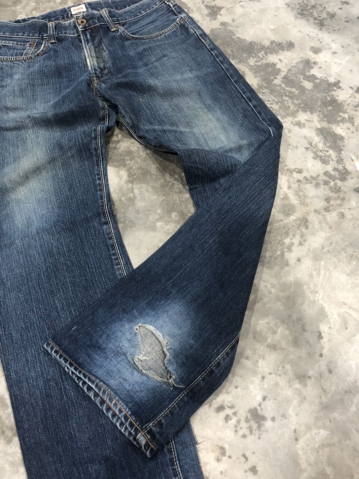 Edwin × Vintage Edwin 505Z Denim Jeans Distressed Size US 34 / EU 50 - 7 Thumbnail