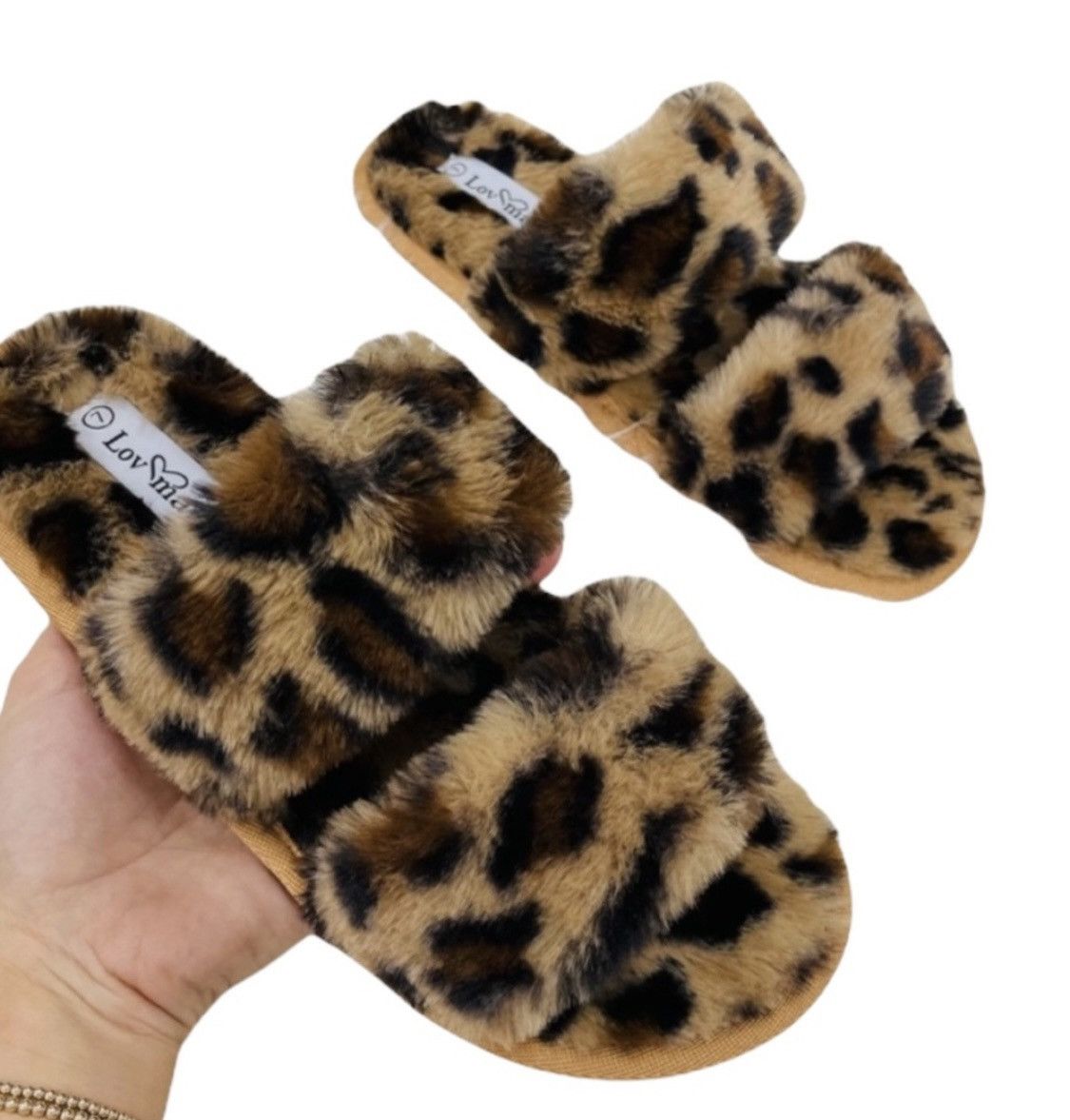 Other PLUSH LEOPARD SQUARE TOE SLIPPERS SZ 8 Size US 8 / IT 38 - 3 Thumbnail