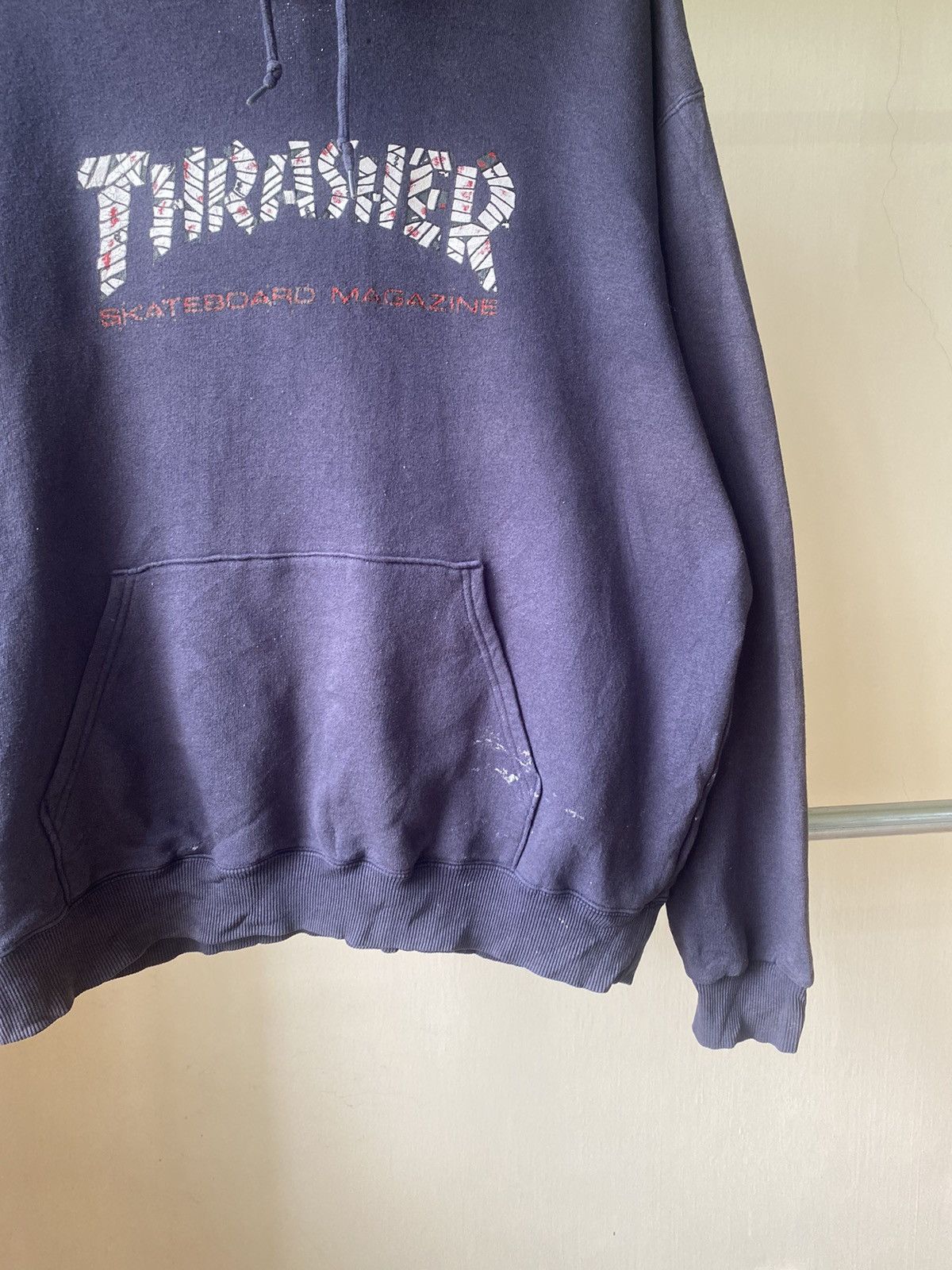 Thrasher RARE☠️ THRASHER MUMMY SKATEBOARD 90s PULLOVER HOODIE Size US XL / EU 56 / 4 - 4 Thumbnail