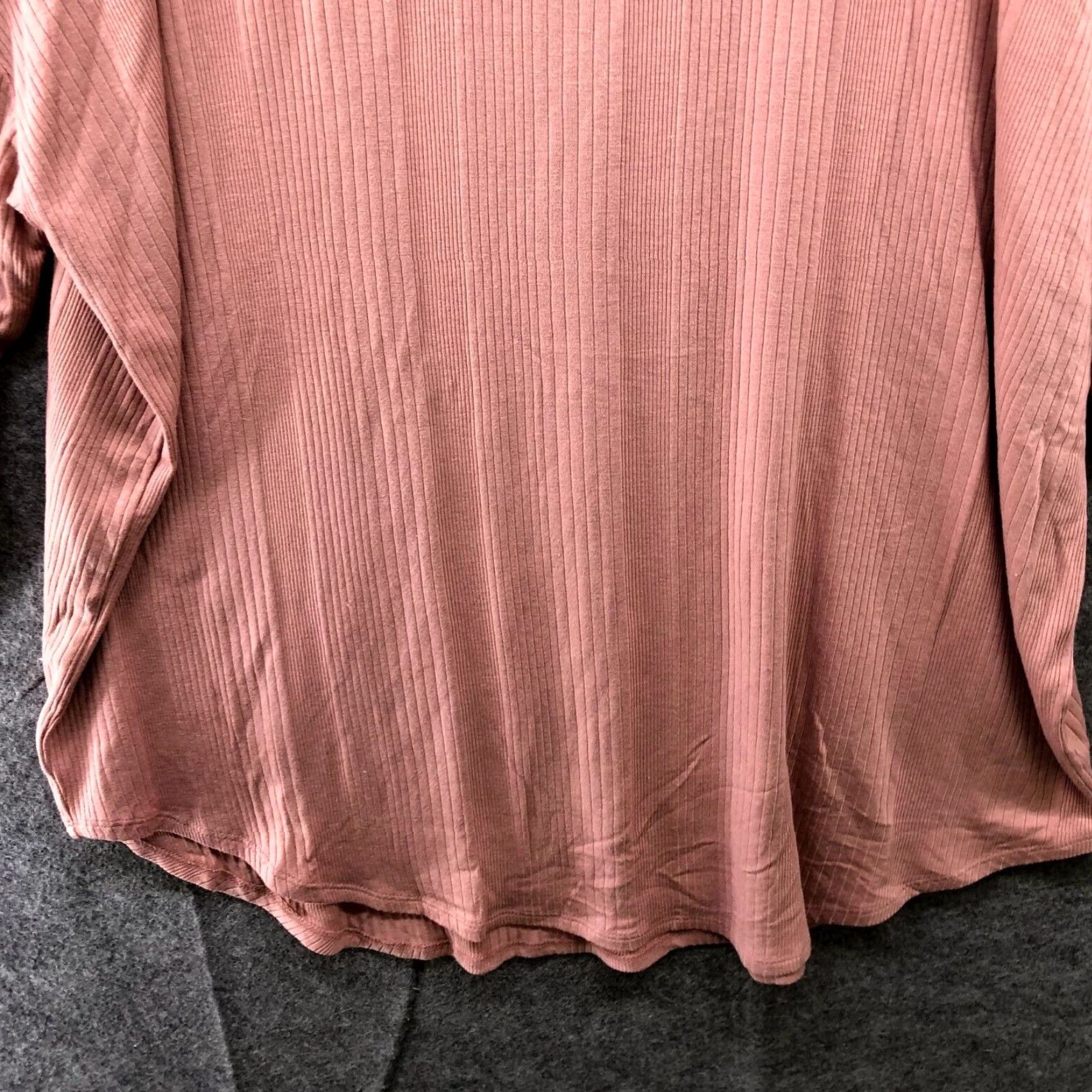 Lou & Grey Lou & Grey Signaturesoft Long Sleeve T Shirt Womens XXL Pink Crewneck Ribbed Size XXL / US 16-18 / IT 52-54 - 4 Thumbnail
