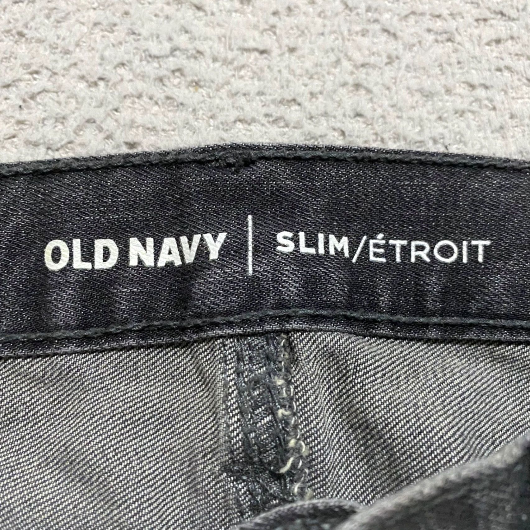 Old Navy Old Navy Jeans Gray Denim Medium Wash Slim Straight Mid Rise 34x34 Mens Regular 5-Pocket Stretch Size US 34 / EU 50 - 3 Thumbnail
