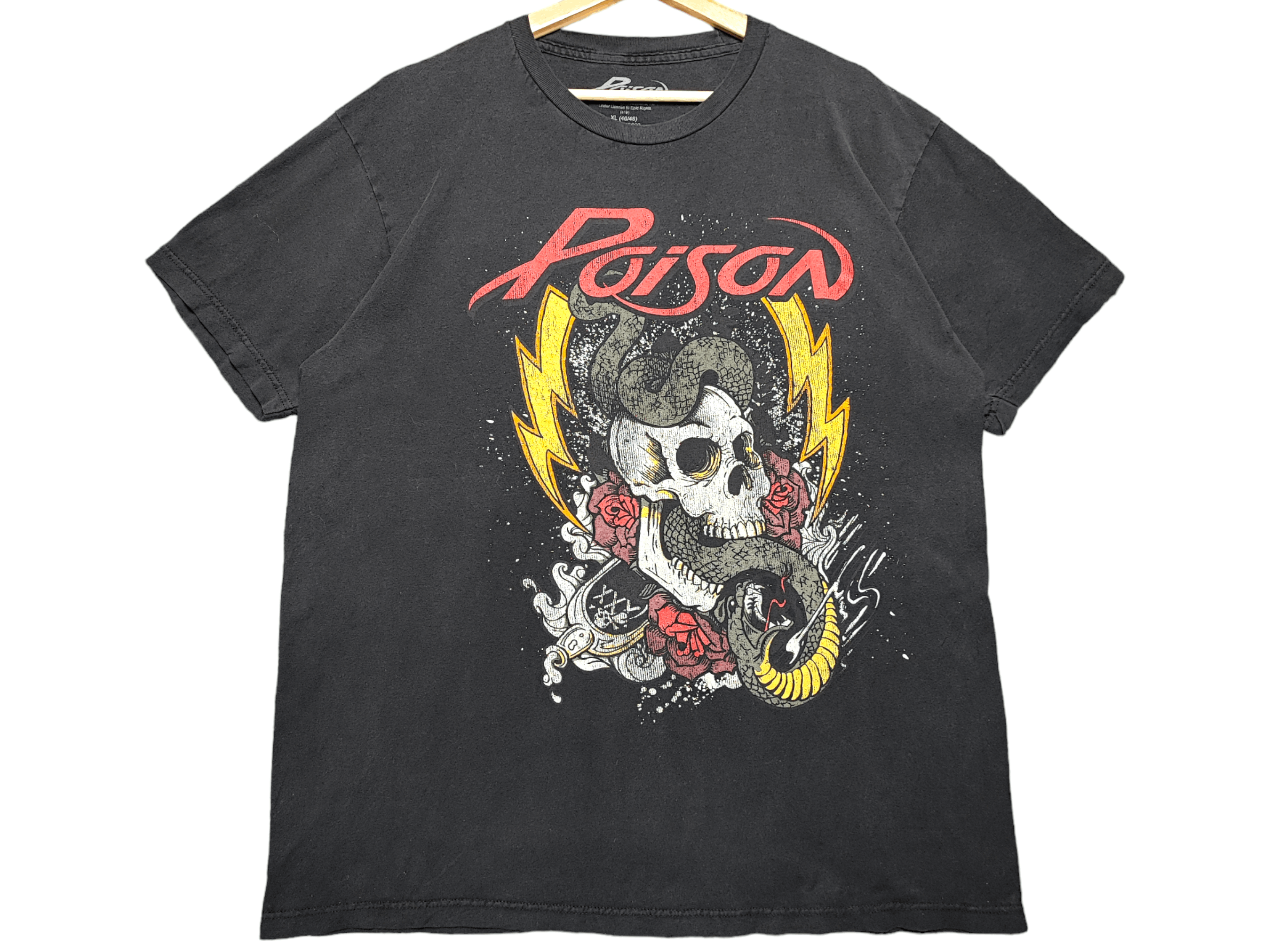Band Tees × Vintage Band Poison Skull Snake T Shirt Size US XL / EU 56 / 4 - 1 Thumbnail