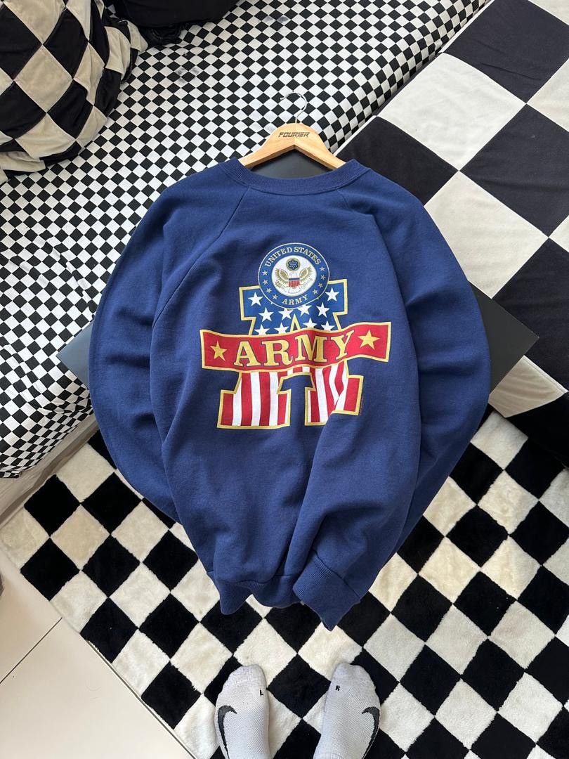 Vintage VINTAGE US ARMY SWEATSHIRT Size US XL / EU 56 / 4 - 1 Thumbnail