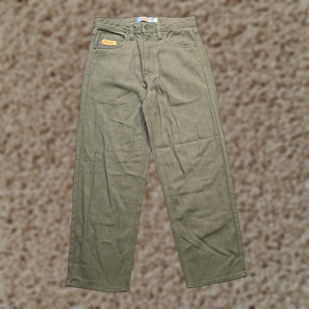 Empyre Empyre Jeans Womens 28 Green Denim Baggy Skater Grunge 90s Casual Basic Straight 5-Pocket Womens Size 28" / US 6 / IT 42 - 1 Thumbnail