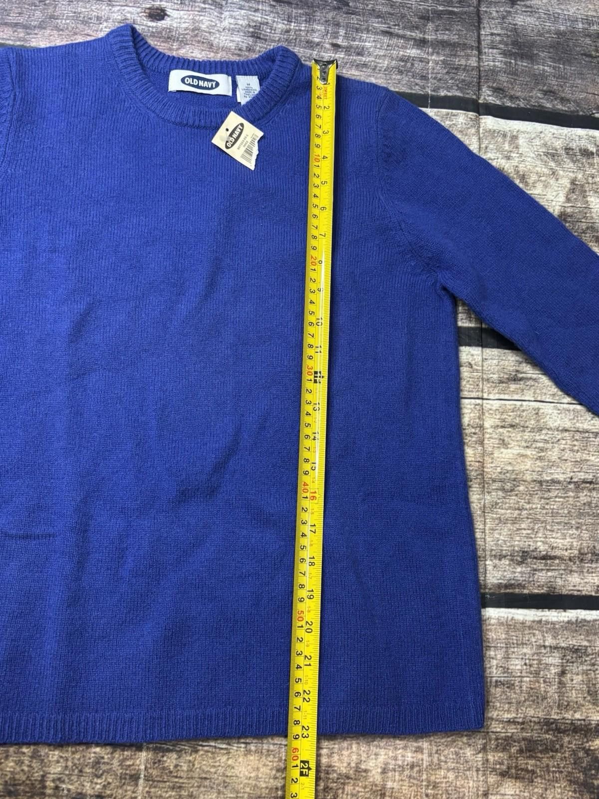 Old Navy Old Navy Sweater Womens Medium Lambswool Blue Crew Neck Size M / US 6-8 / IT 42-44 - 8 Thumbnail