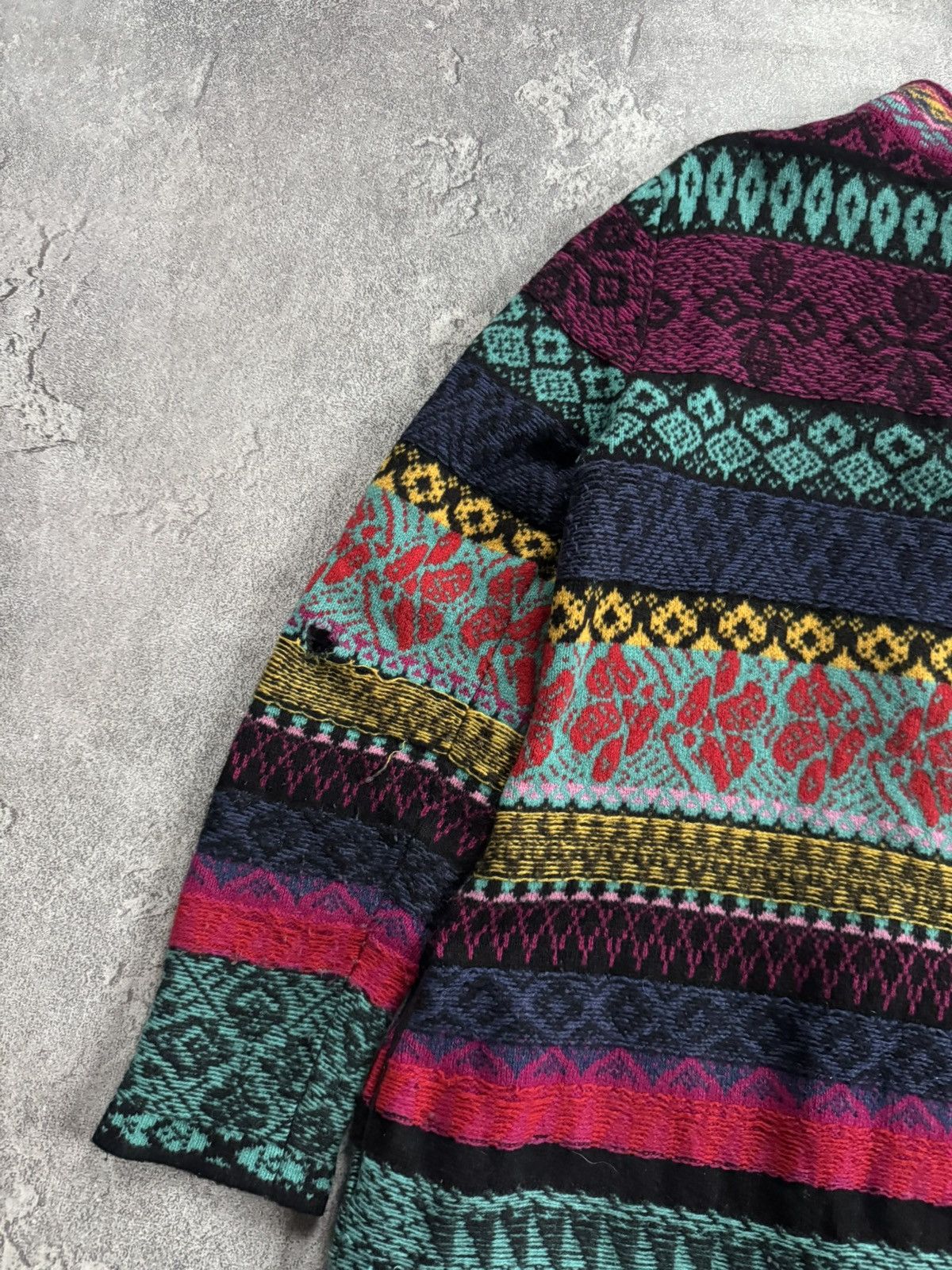 Dale Of Norway Ivko 44size printed flowers aztec knitwear jacket cardigan Size L / US 10 / IT 46 - 18 Thumbnail
