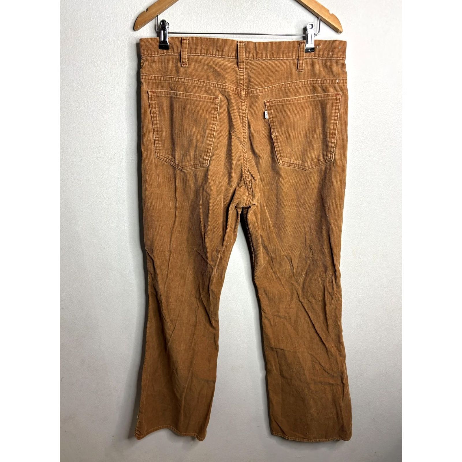 Levi's VINTAGE Levis Pants Mens 36x33 Brown Corduroy Chino Straight Leg 5 Pocket 80's Size US 36 / EU 52 - 4 Thumbnail