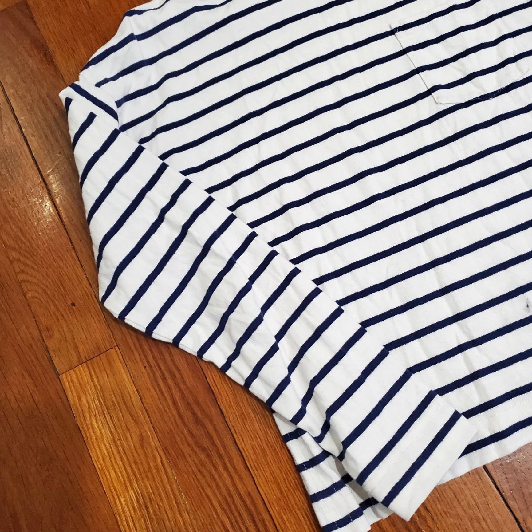 Vineyard Vines Vineyard Vines Shirt Mens Medium White Stripe Mock Neck Nautical Button Shoulder Shirt Size US M / EU 48-50 / 2 - 2 Thumbnail