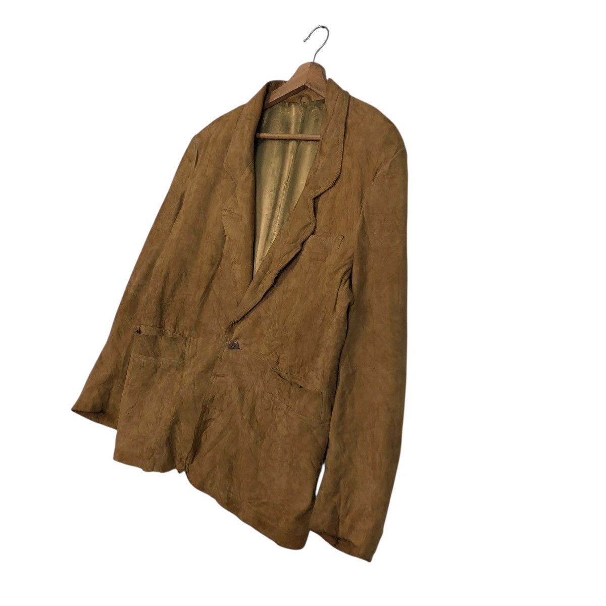 Genuine Leather 🔥VINTAGE CHORE LEATHER JACKET WORKER PELLARI ISSEY MIYAKE Size US M / EU 48-50 / 2 - 4 Thumbnail