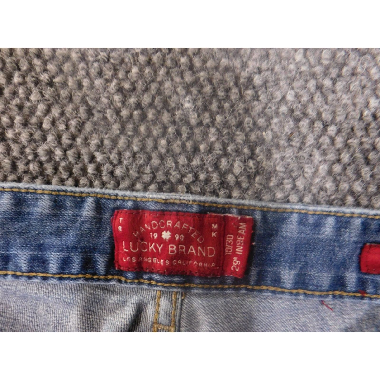 Lucky Brand Lucky Brand Jeans Womens 10 Skinny Blue Dark Stretch Distressed 30 Inseam 26 Regular Womens Size 30" / US 8 / IT 44 - 3 Thumbnail