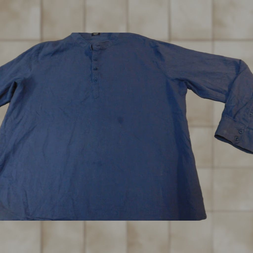 Vintage Coofandy Mens Shirt 2XL Blue Button Henley Classic Shirt Mens Size US XXL / EU 58 / 5 - 1 Thumbnail