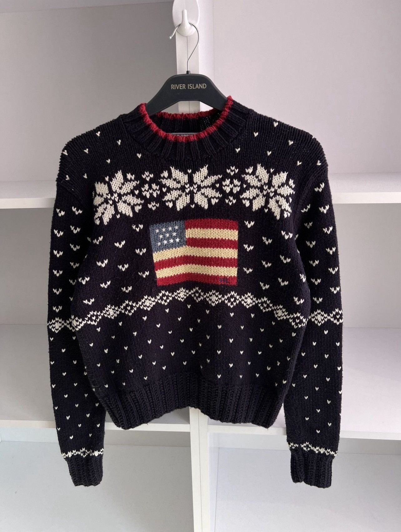 Other Vintage Polo Sport Sweater Women’s Navy American Flag Size M / US 6-8 / IT 42-44 - 3 Thumbnail