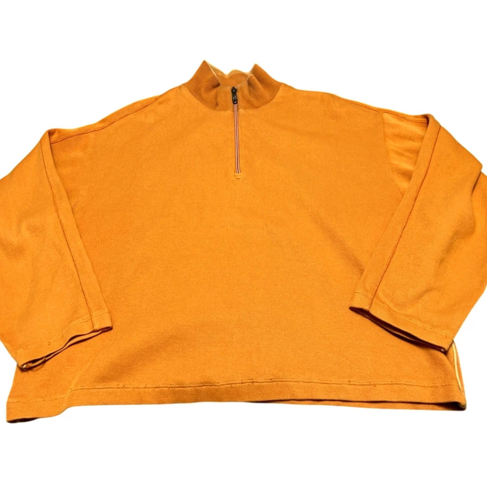Tommy Bahama Tommy Bahama Pullover Men M Orange 1/4 Zip Golf Cotton Sweater Performance Shirt Size US M / EU 48-50 / 2 - 3 Thumbnail