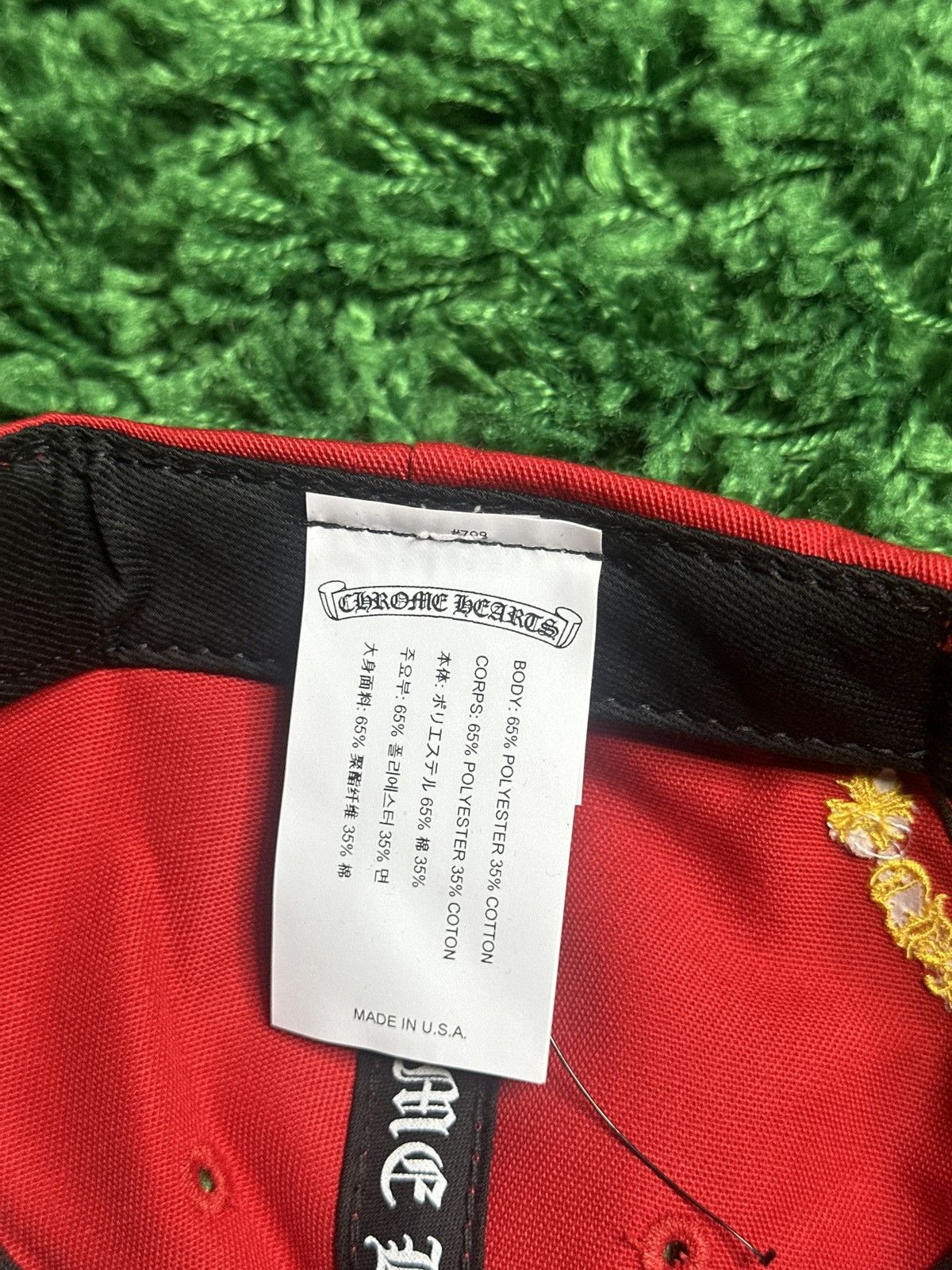 Chrome Hearts Chrome Hearts CH Baseball Red Yellow Cap Size ONE SIZE - 3 Thumbnail