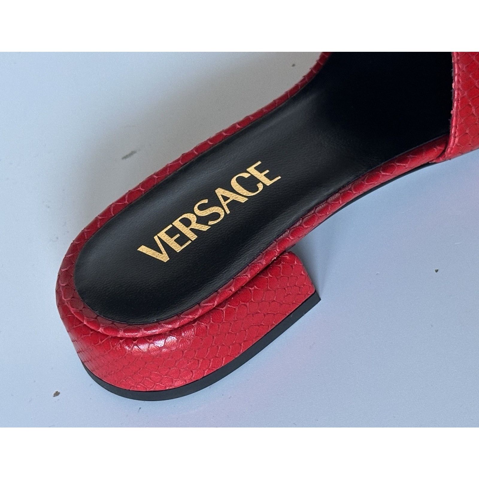 Versace VERSACE Gold Medusa Women's Dark Red Sandals 9 US 1014748 Size US 9 / IT 39 - 8 Thumbnail