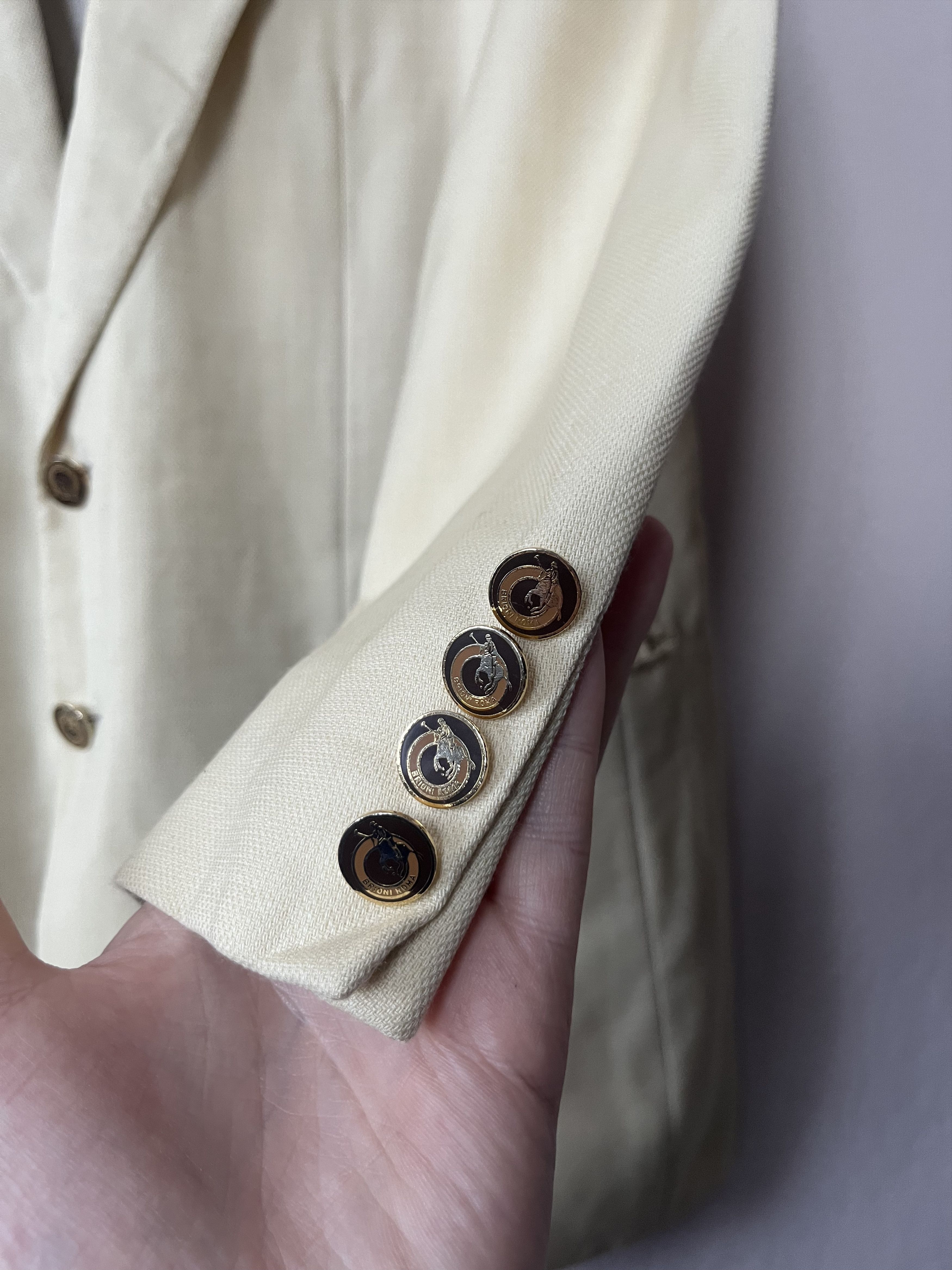 Brioni BRIONI Brunos Roma Beige Blazer IT50/US40 2 Buttons Size 50R - 5 Thumbnail