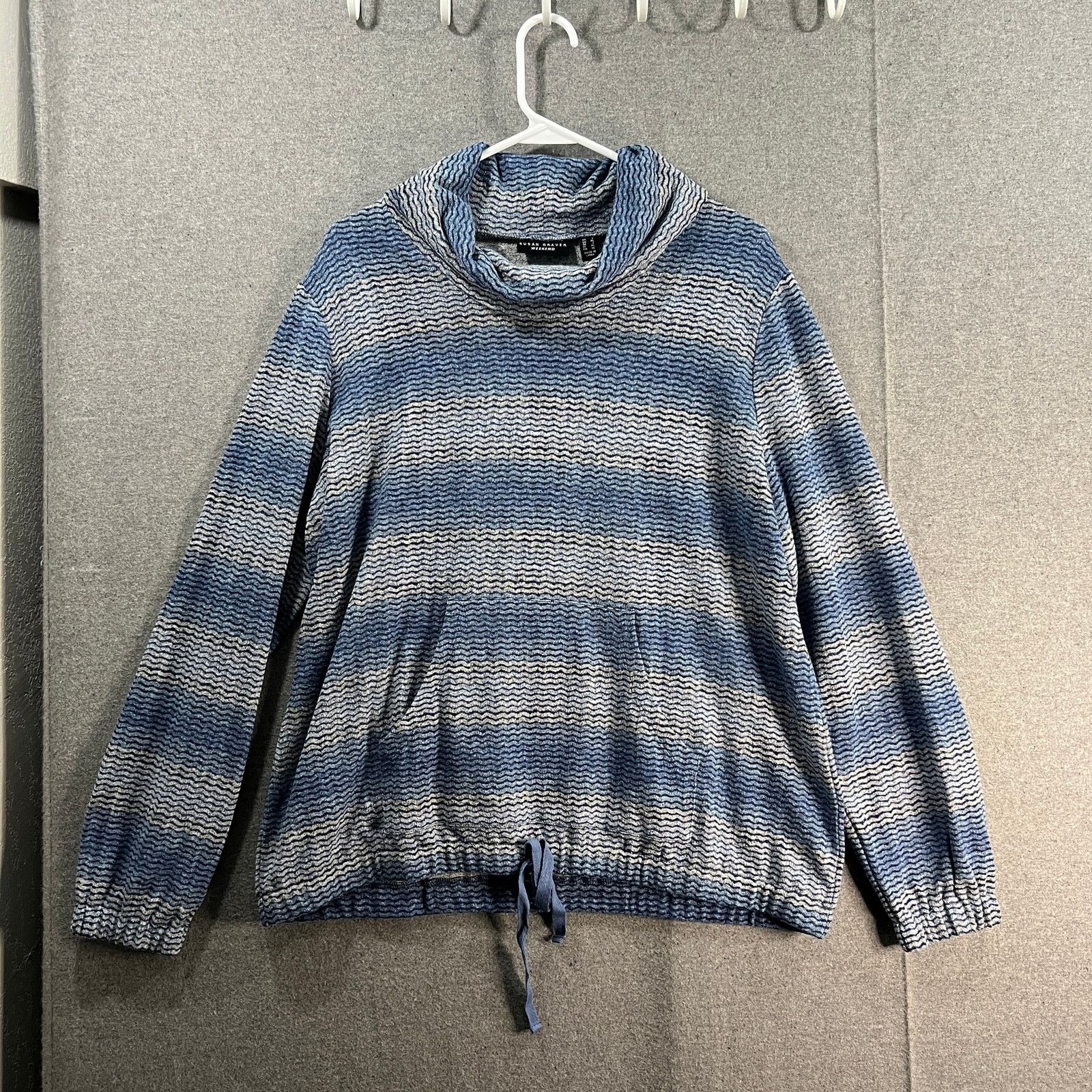 Other Susan Graver Heelend Printed Brushed Knit Raglan Size L / US 10 / IT 46 - 1 Thumbnail