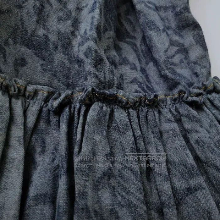 Dior Dior Cotton Linen Blend Colorblock Skirt. Size 37" - 3 Thumbnail