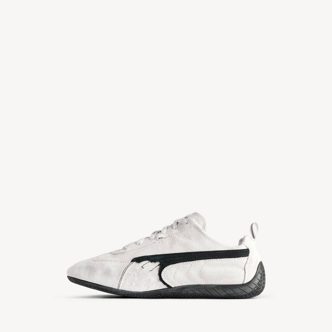 Balenciaga × Puma o1w1db10326 Speedcat Suede Sneakers in White/Black Size US 10 / EU 43 - 8 Thumbnail