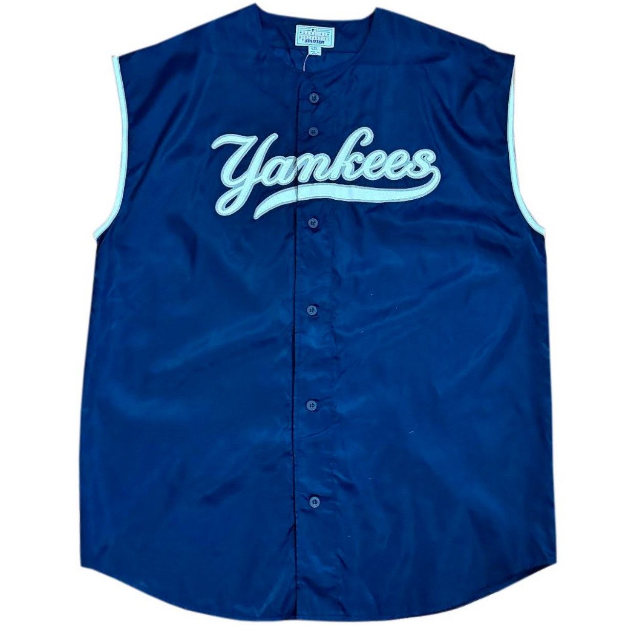 Starter Vintage Starter New York Yankees Satin Cut Off Jersey Size US XXL / EU 58 / 5 - 1 Thumbnail